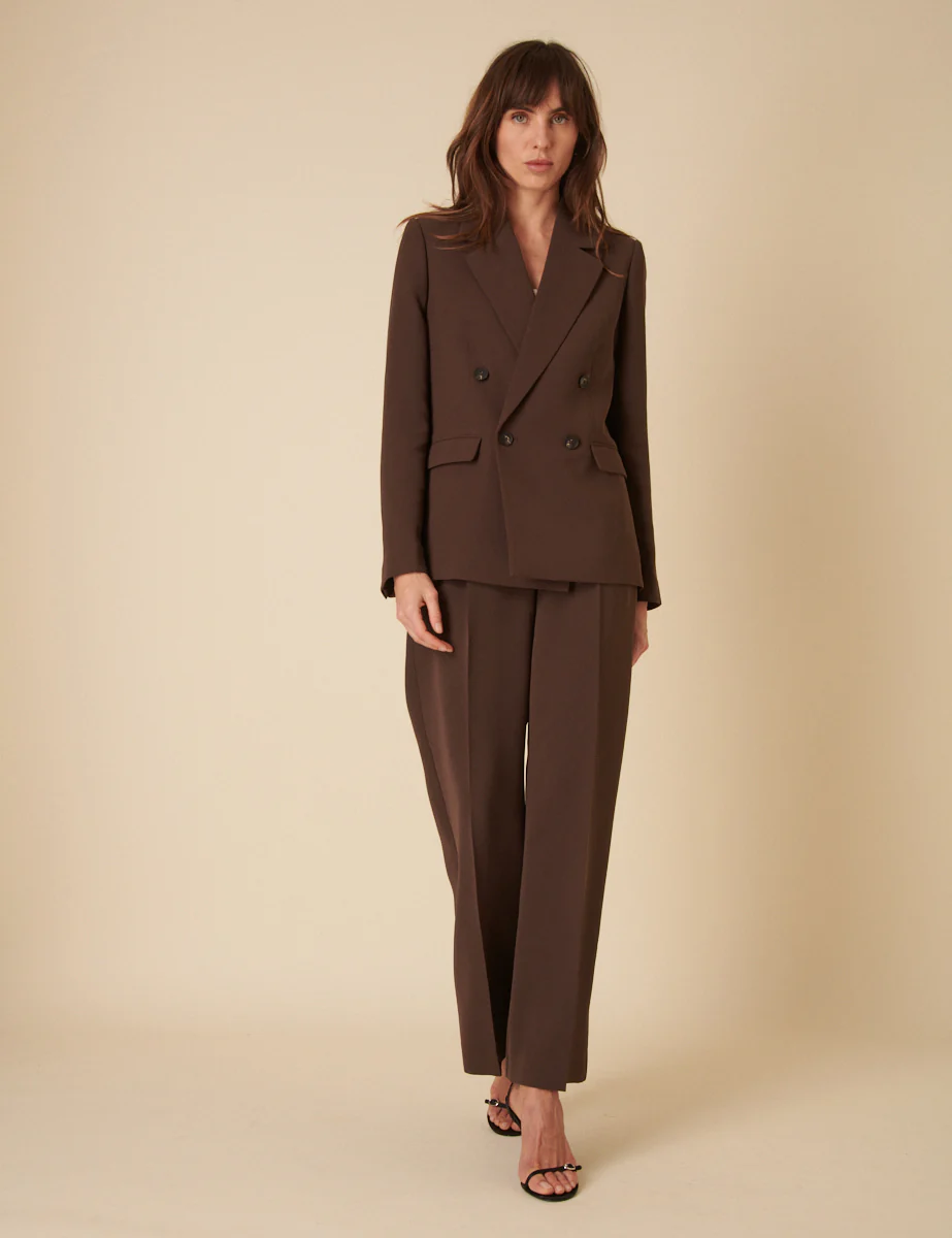 Brown Double Breasted Blazer - Image 4