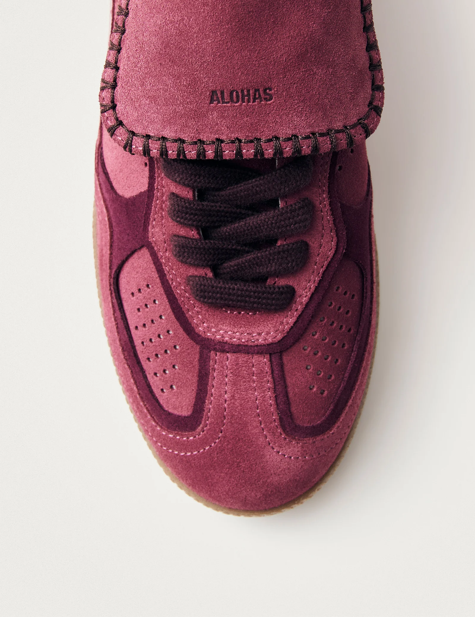 Alohas Club Suede Rasberry Leather Trainers - Image 3