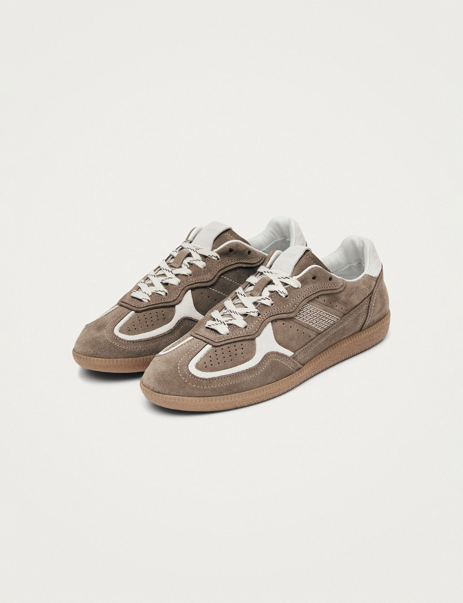 Alohas Rife Taupe Leather Trainers - Image 2