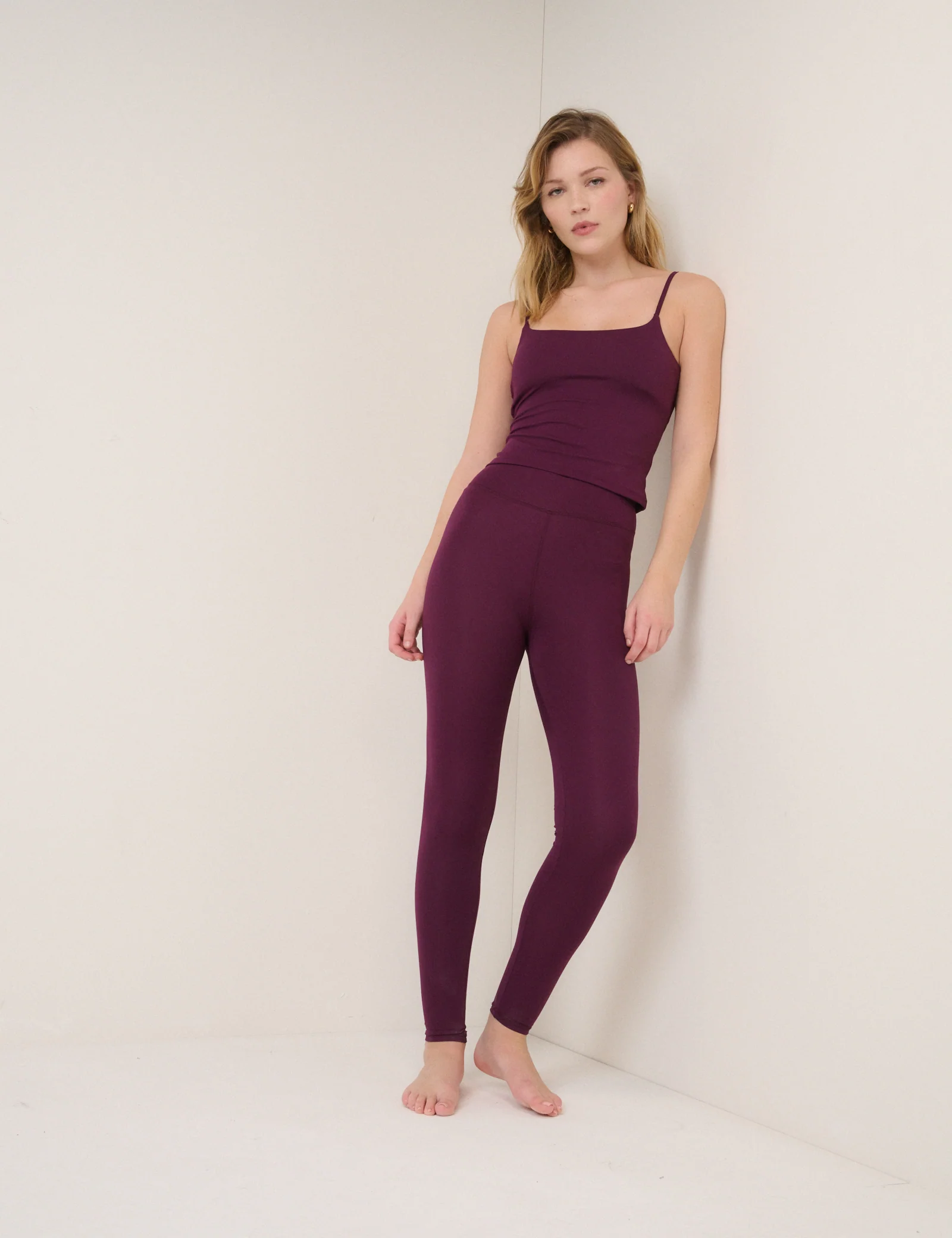 Burgundy Athleisure Leggings