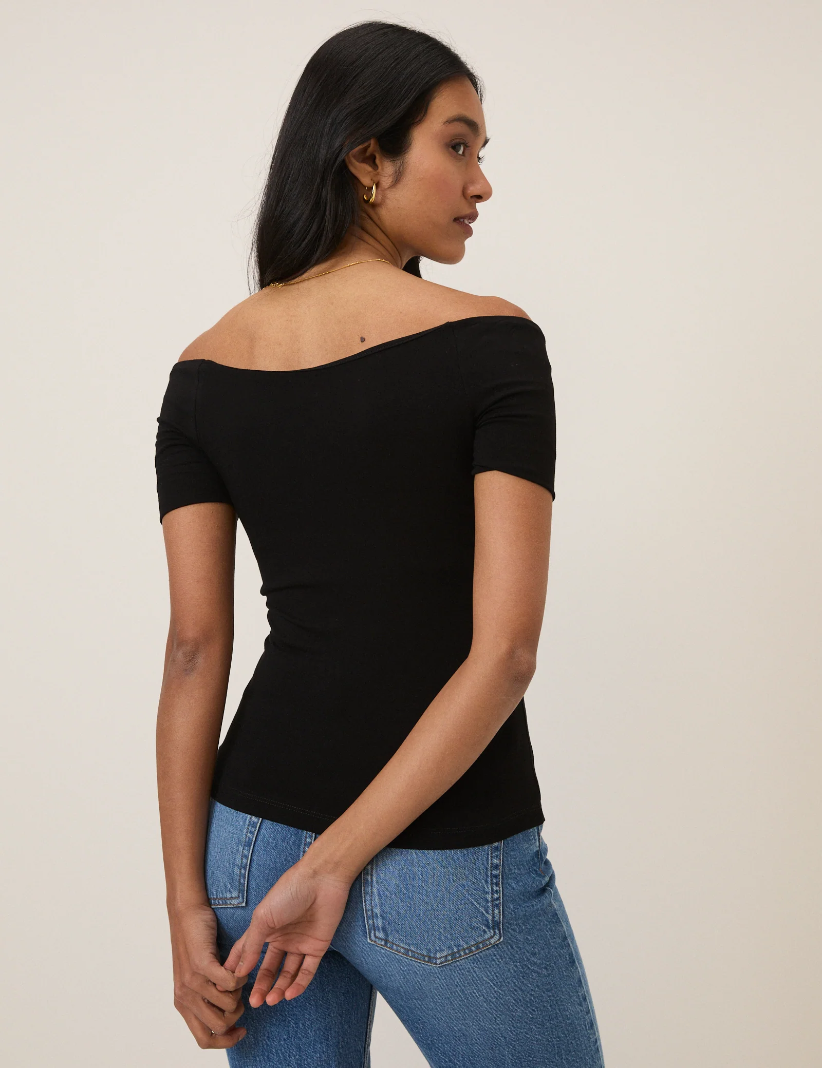 Black Bardot Top - Image 5