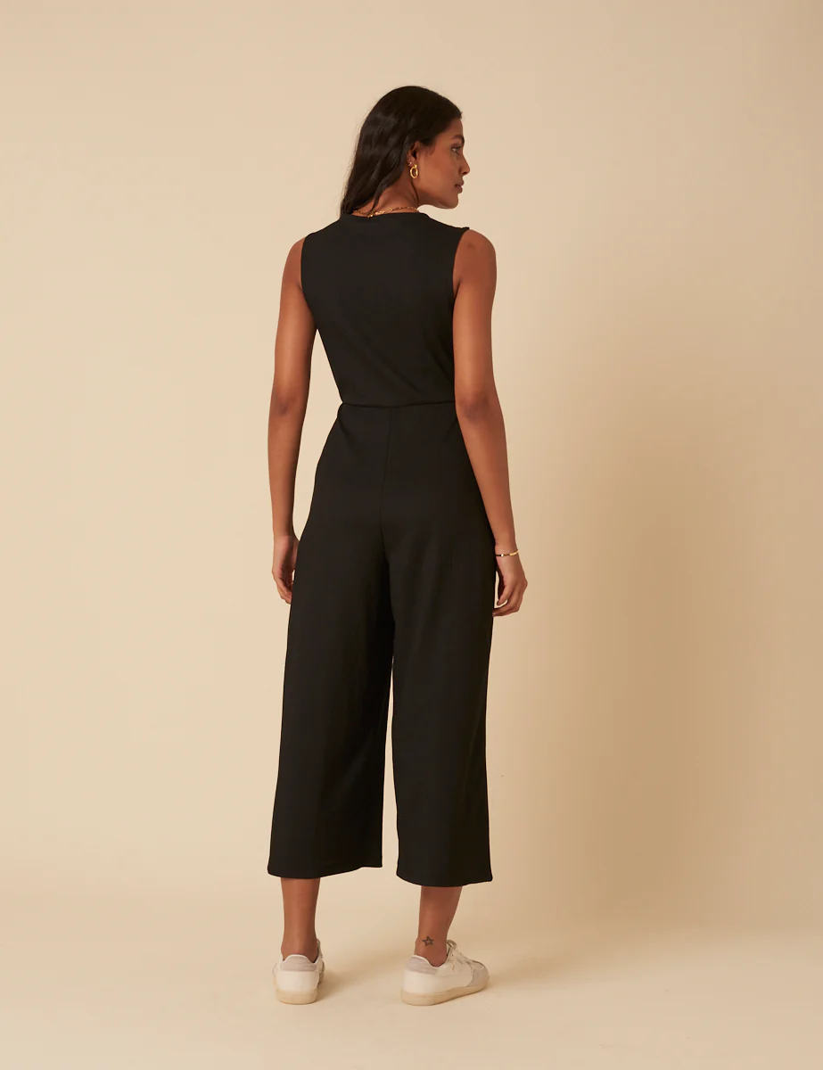 Black Crinkle Twist Wren Jumpsuit - Image 4