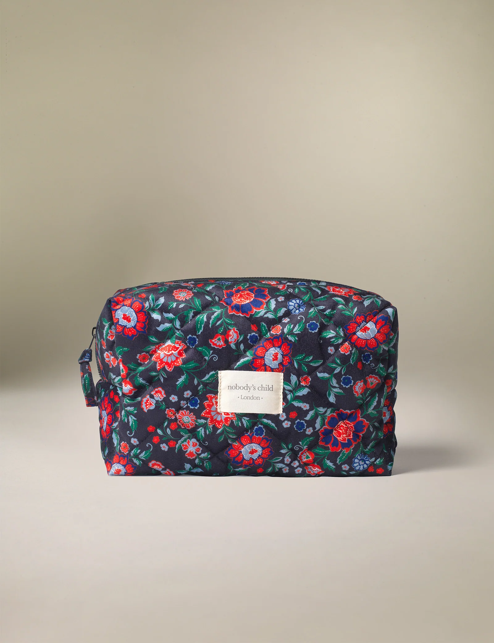 Black Floral Washbag - Image 2