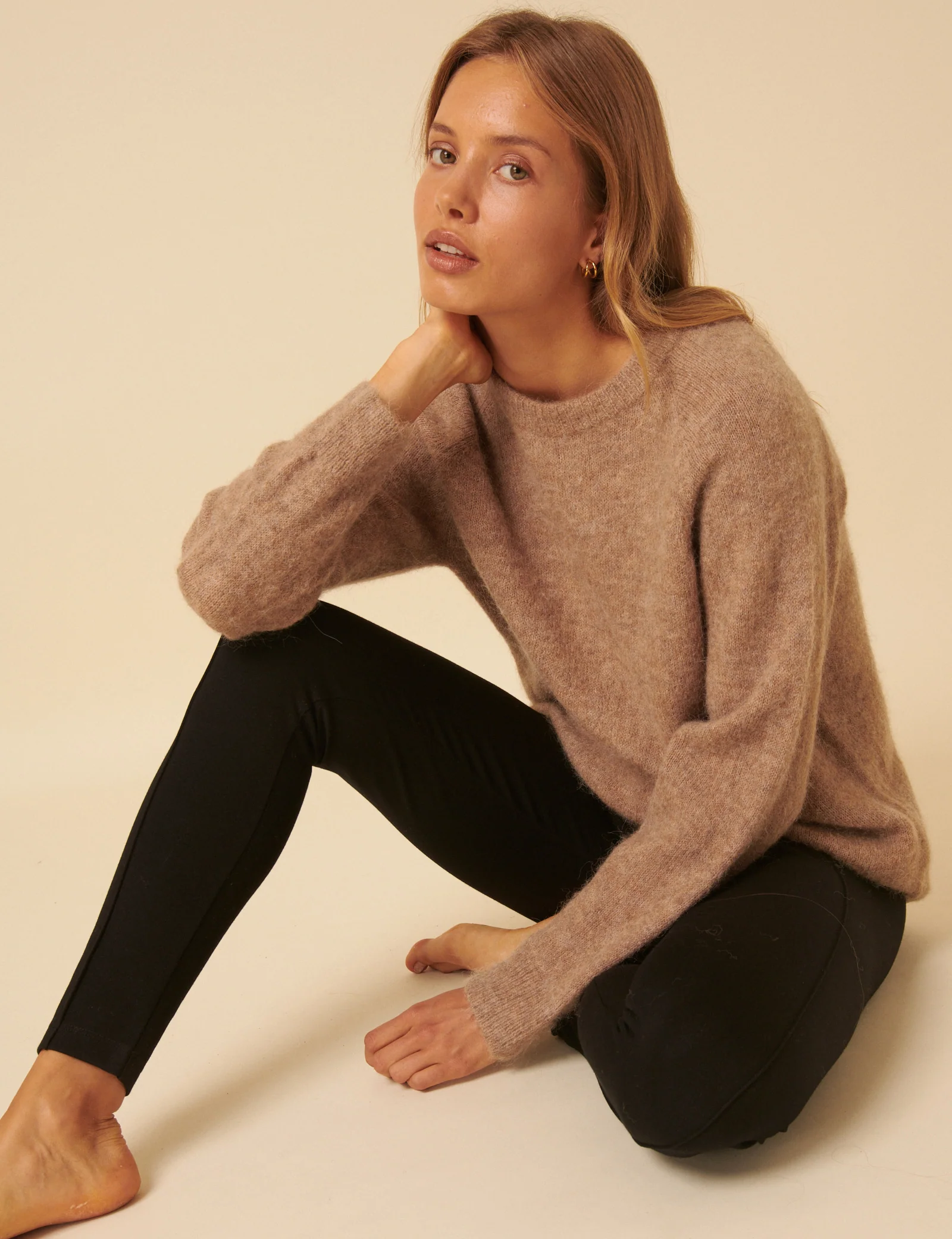Black High Waisted Ponte Leggings - Image 3
