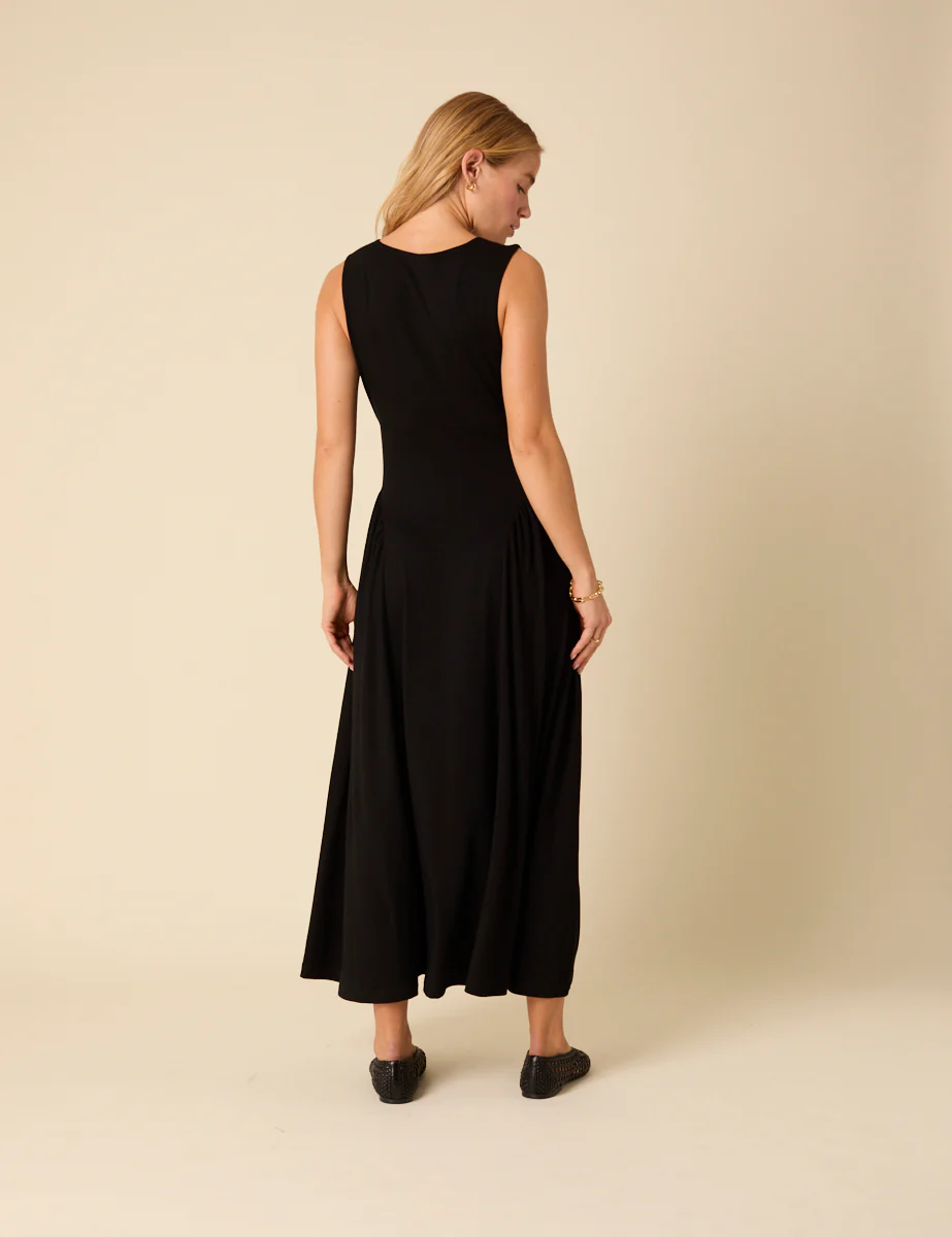 Black Jersey Starlight Midi Dress - Image 4
