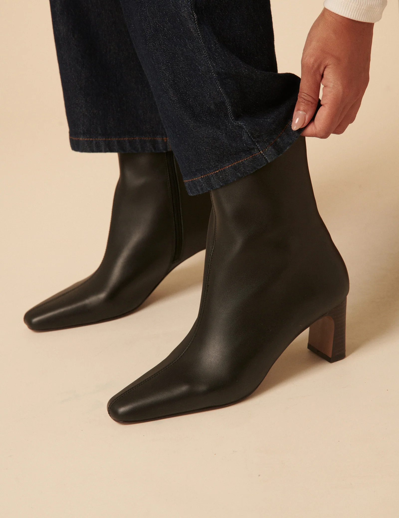 Black Leather Ankle Boots - Image 5