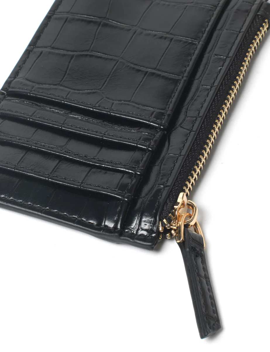 Black Croc Finish Card Holder - Image 2