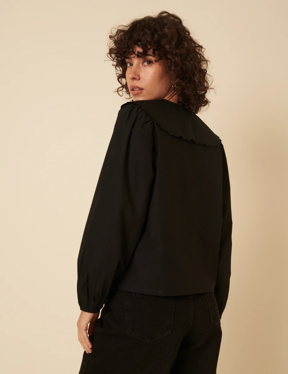 Black Long Sleeve Birdie Blouse - Image 6