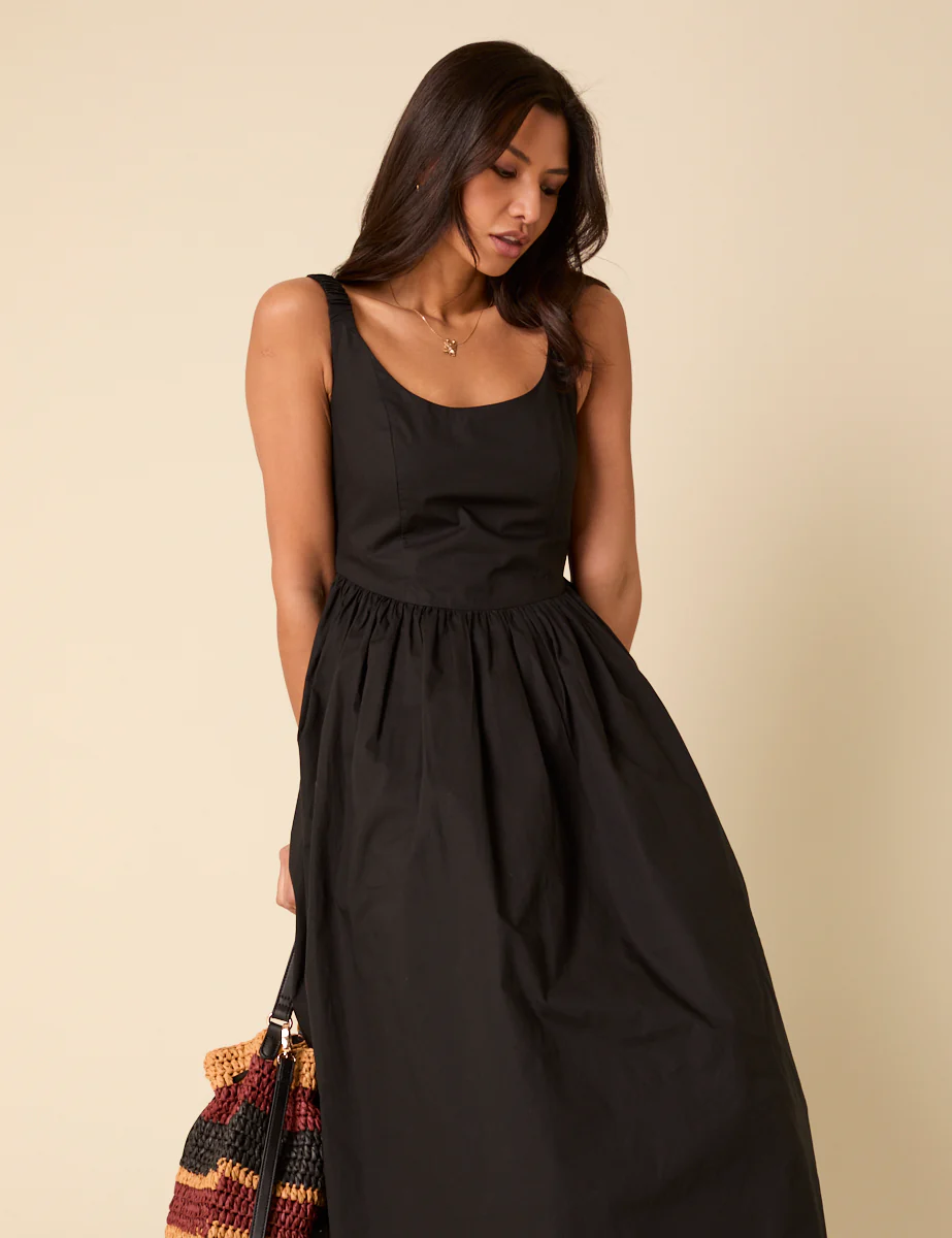 Black Marina Midi Dress - Image 2