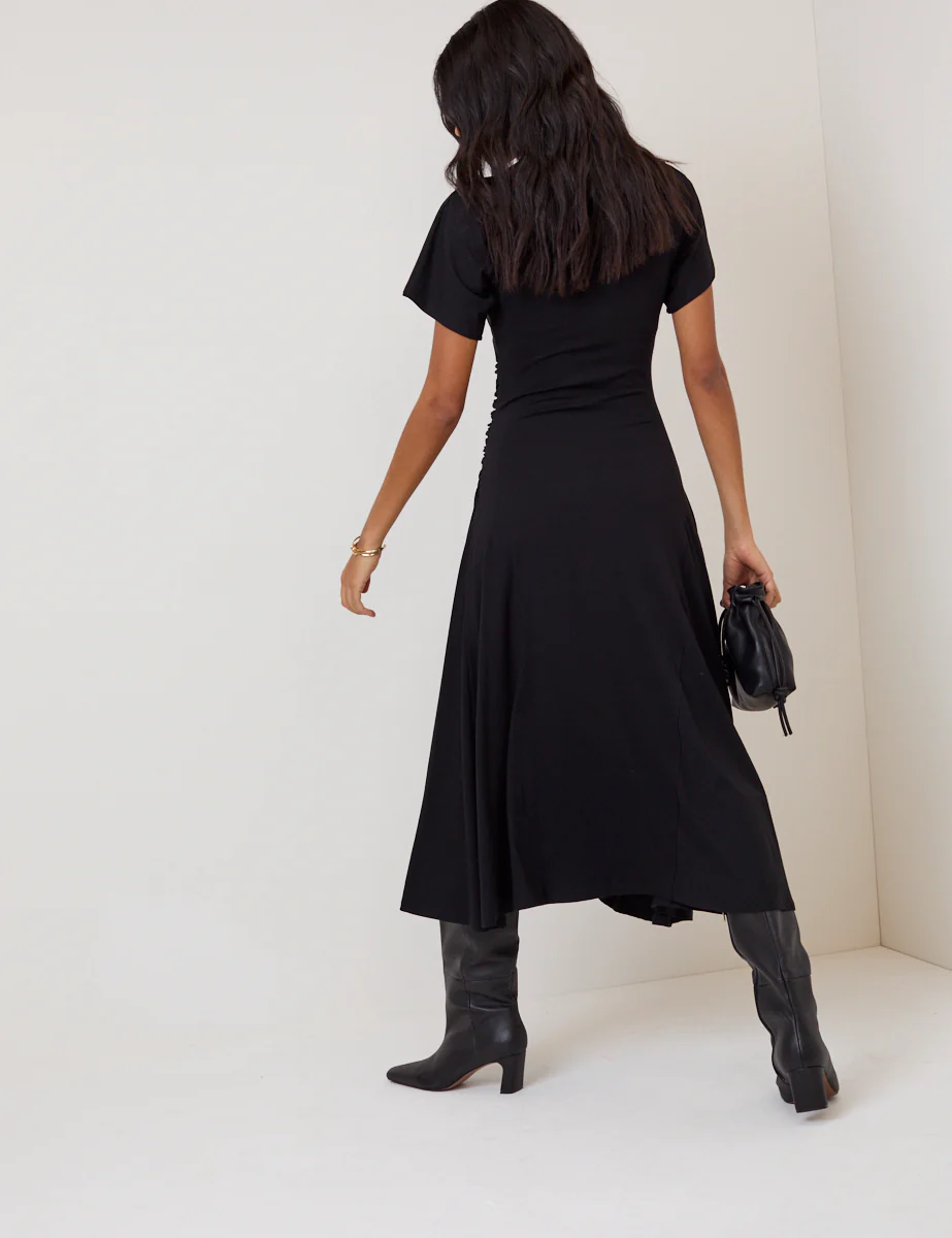 Black Niamh Jersey Midi Dress - Image 5