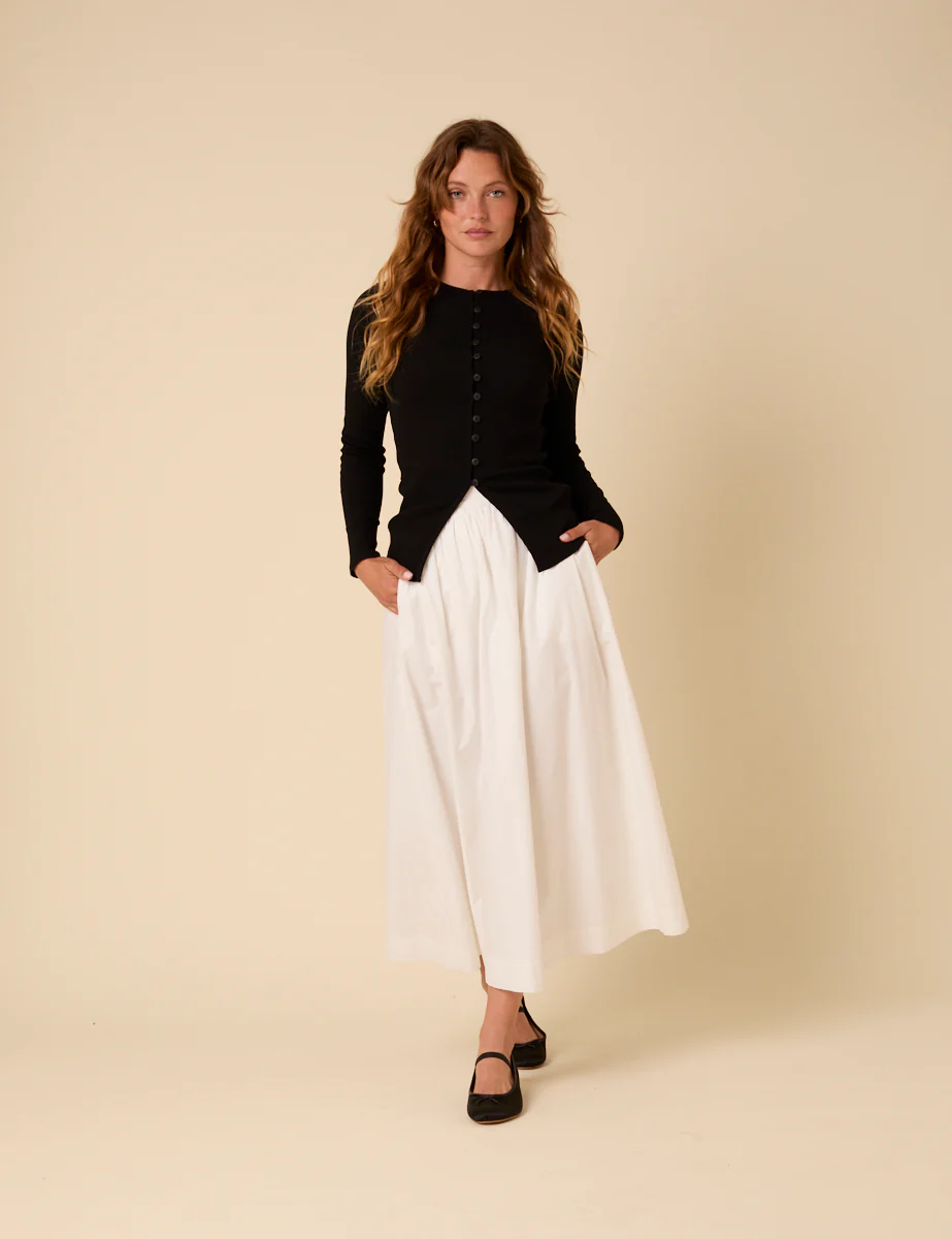 Black Ribbed Waistcoat Top - Image 2
