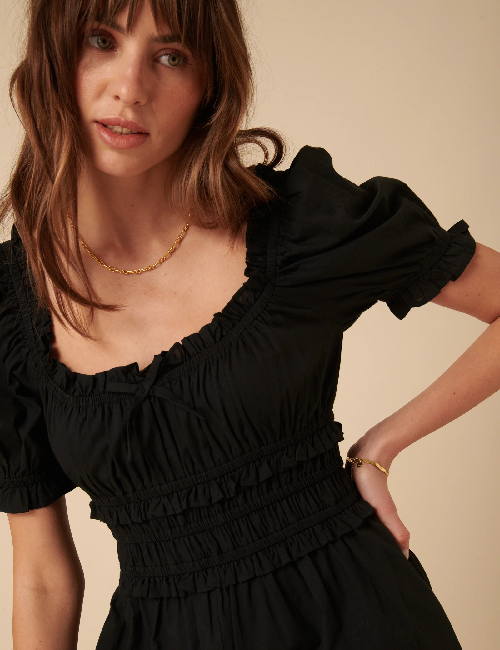 Black Ruched Callie Playsuit - Image 2