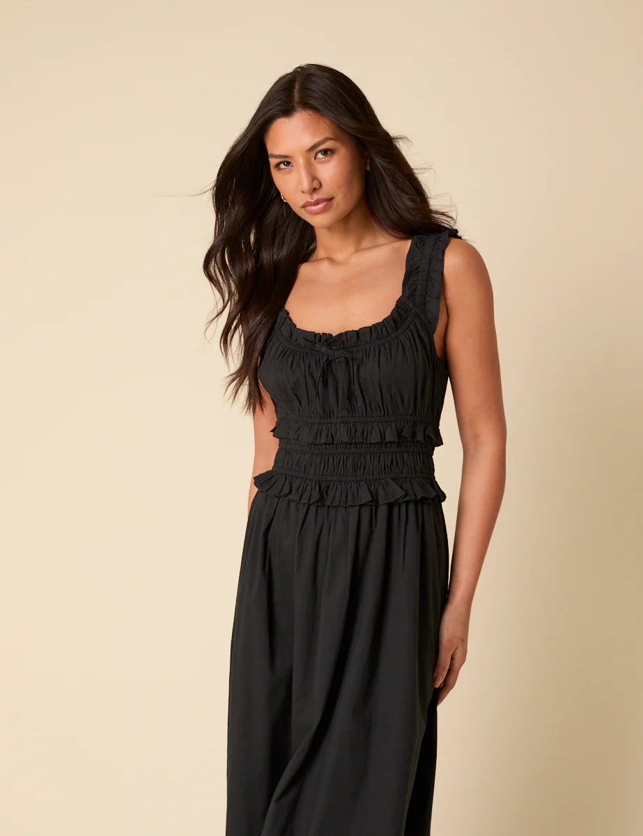 Black Sleeveless Ariel Midi Dress - Image 4