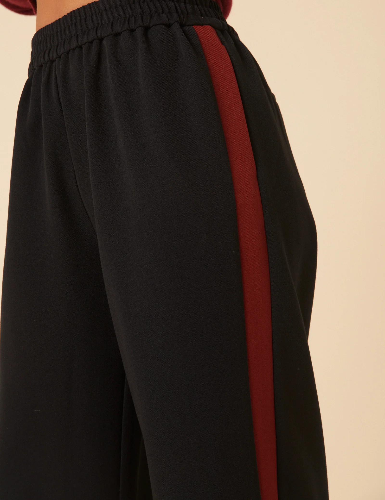 Navy Side Striped Relaxed Trousers - Image 3
