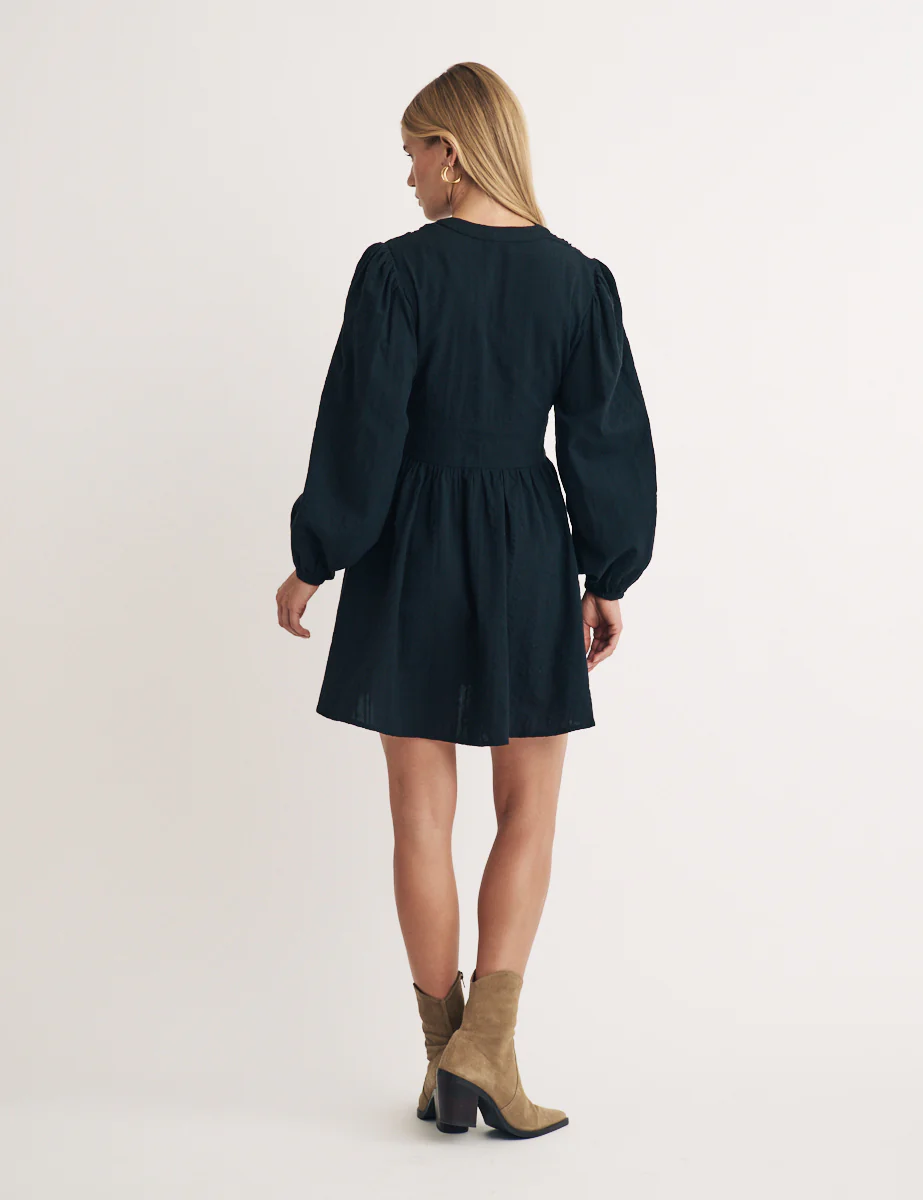 Black Starlight Long Sleeve Mini Dress - Image 5