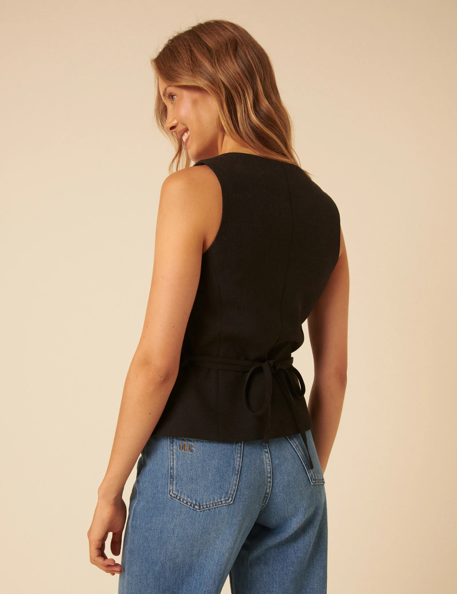 Dark Grey Tailored Waistcoat - Image 4