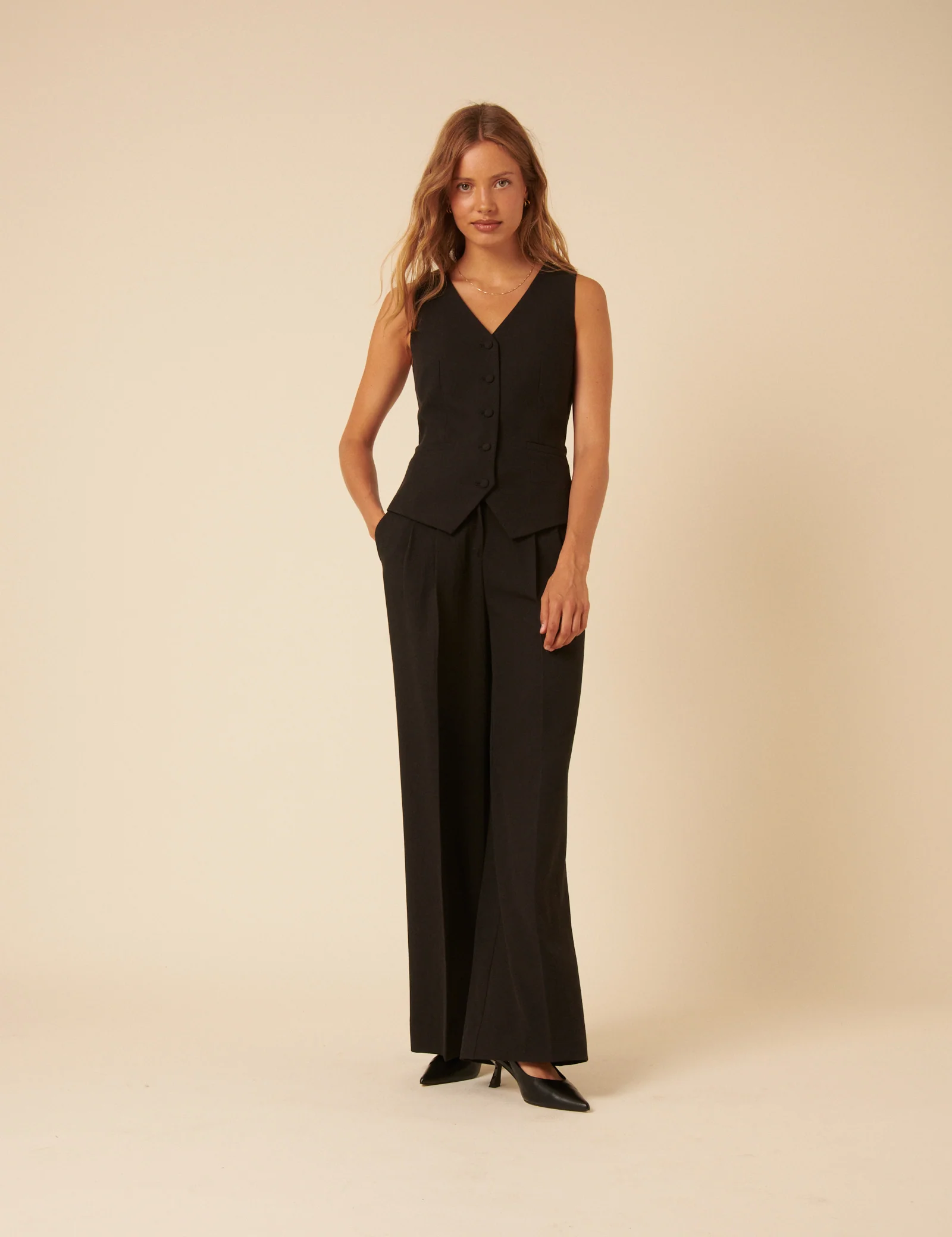 Dark Grey Tailored Waistcoat - Image 5