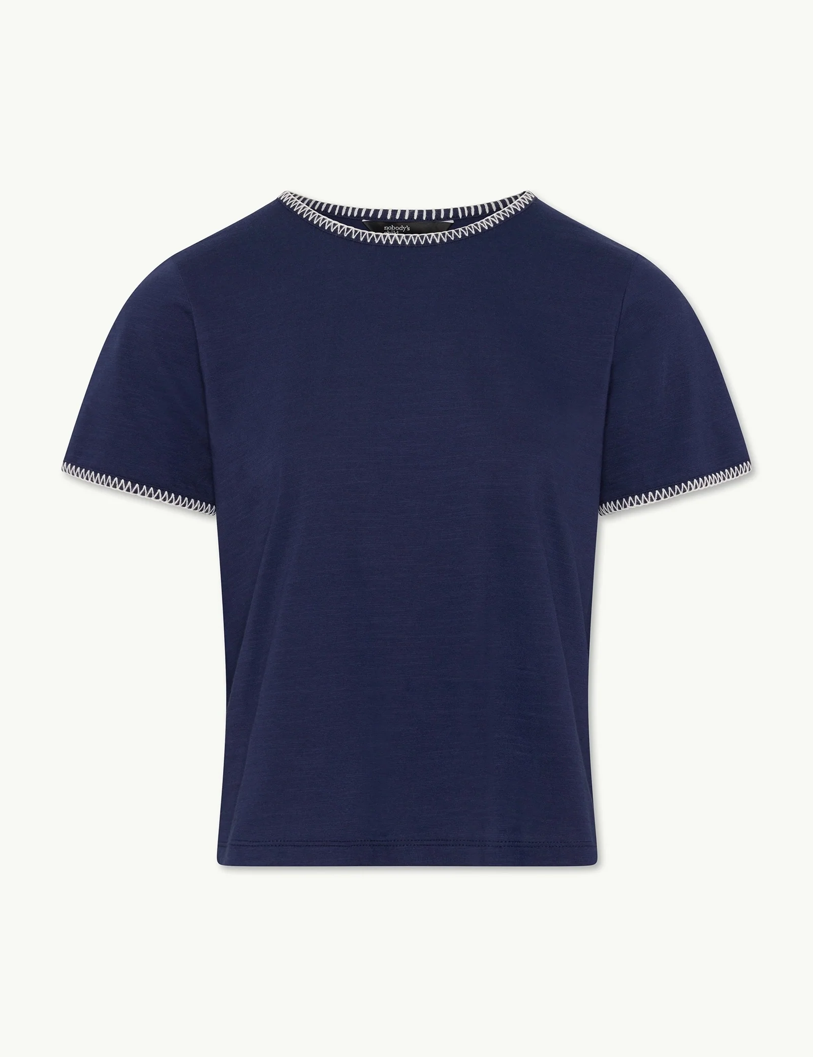 Navy Stitch T-shirt - Image 4