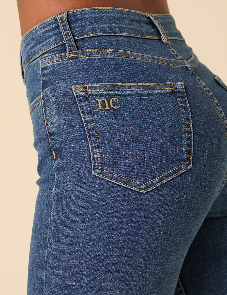 Blue Denim Capri Trousers - Image 3