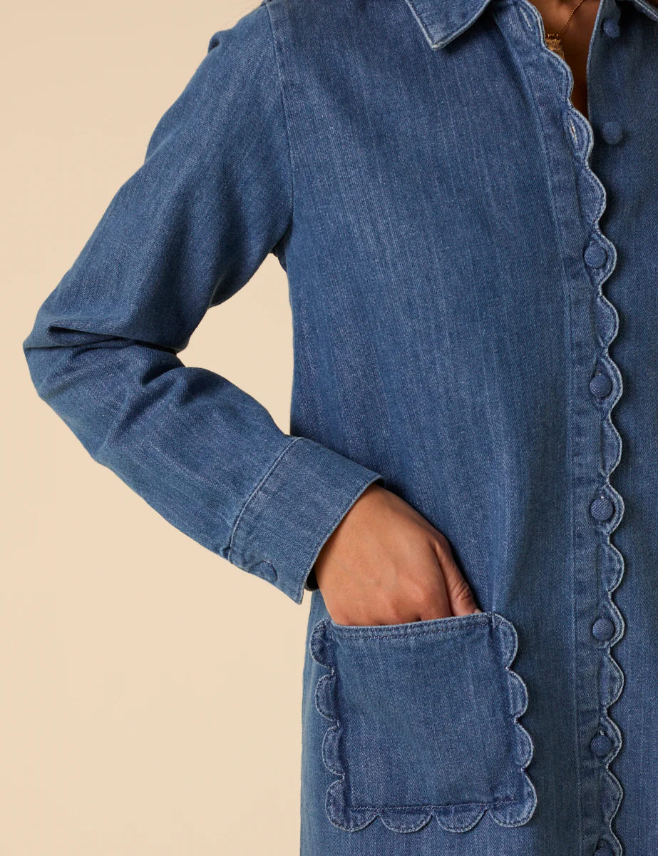Blue Denim Kynance Mini Shirt Dress - Image 4