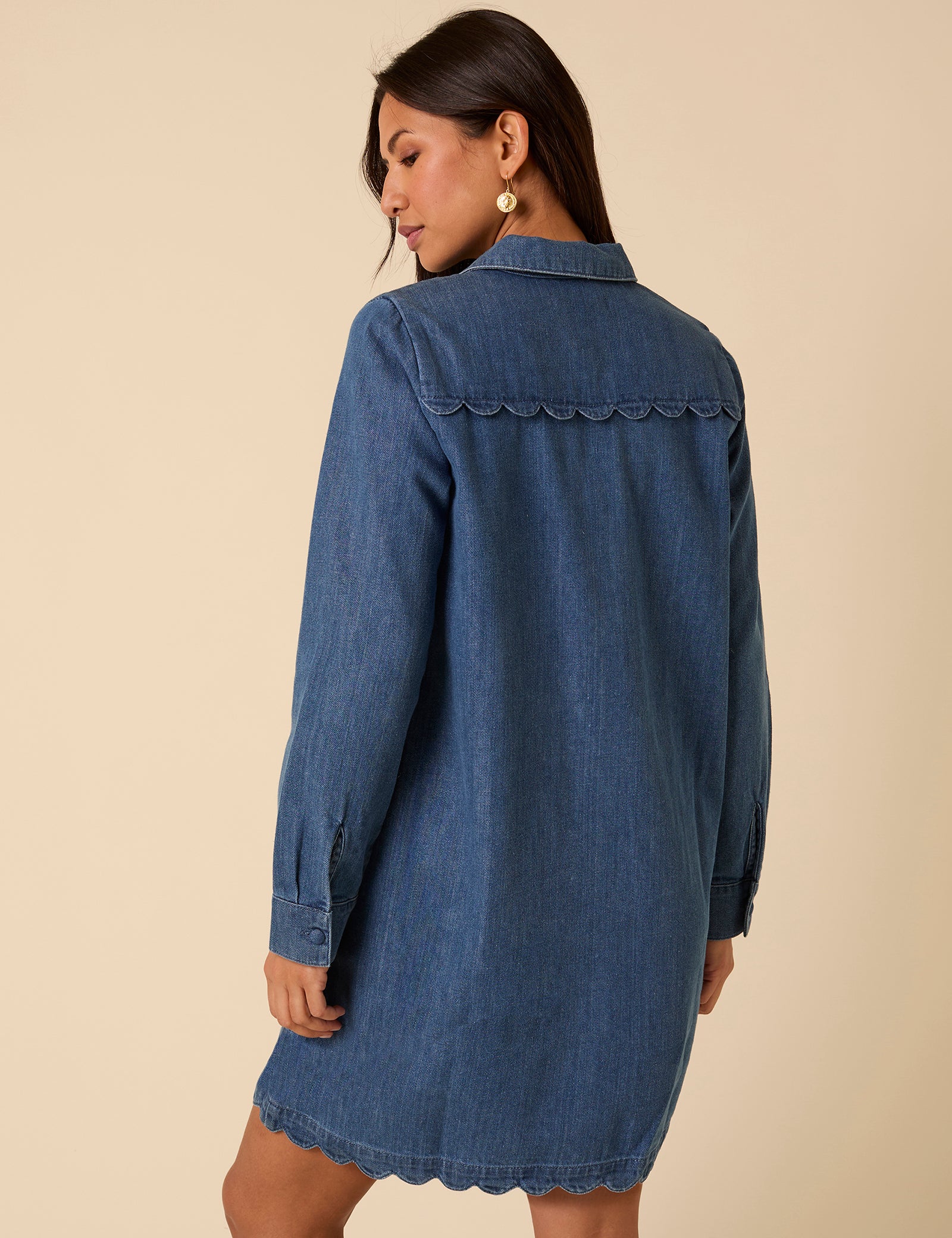 Blue Denim Kynance Mini Shirt Dress - Image 5