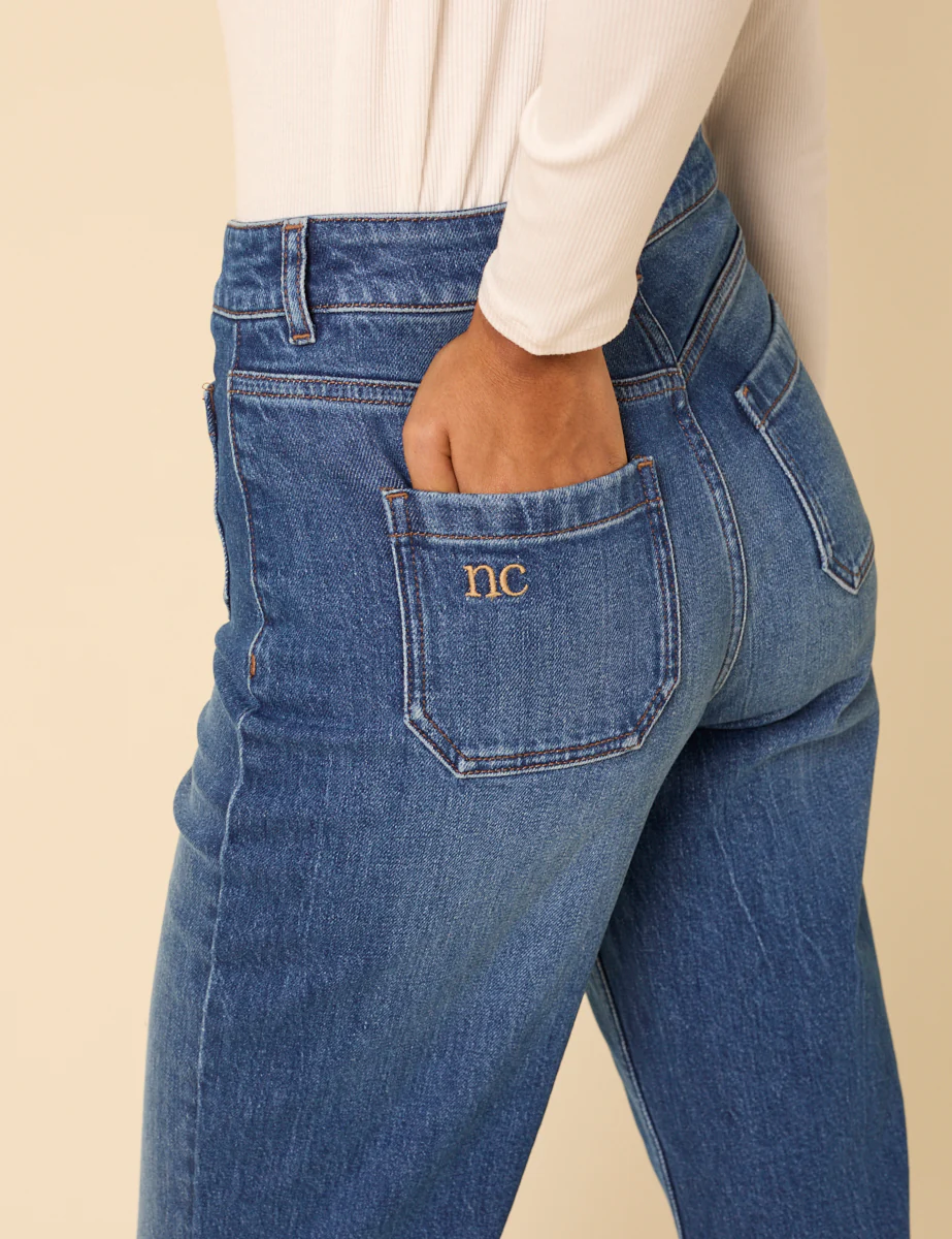 Blue High Rise Highbury Flare Jeans - Image 3