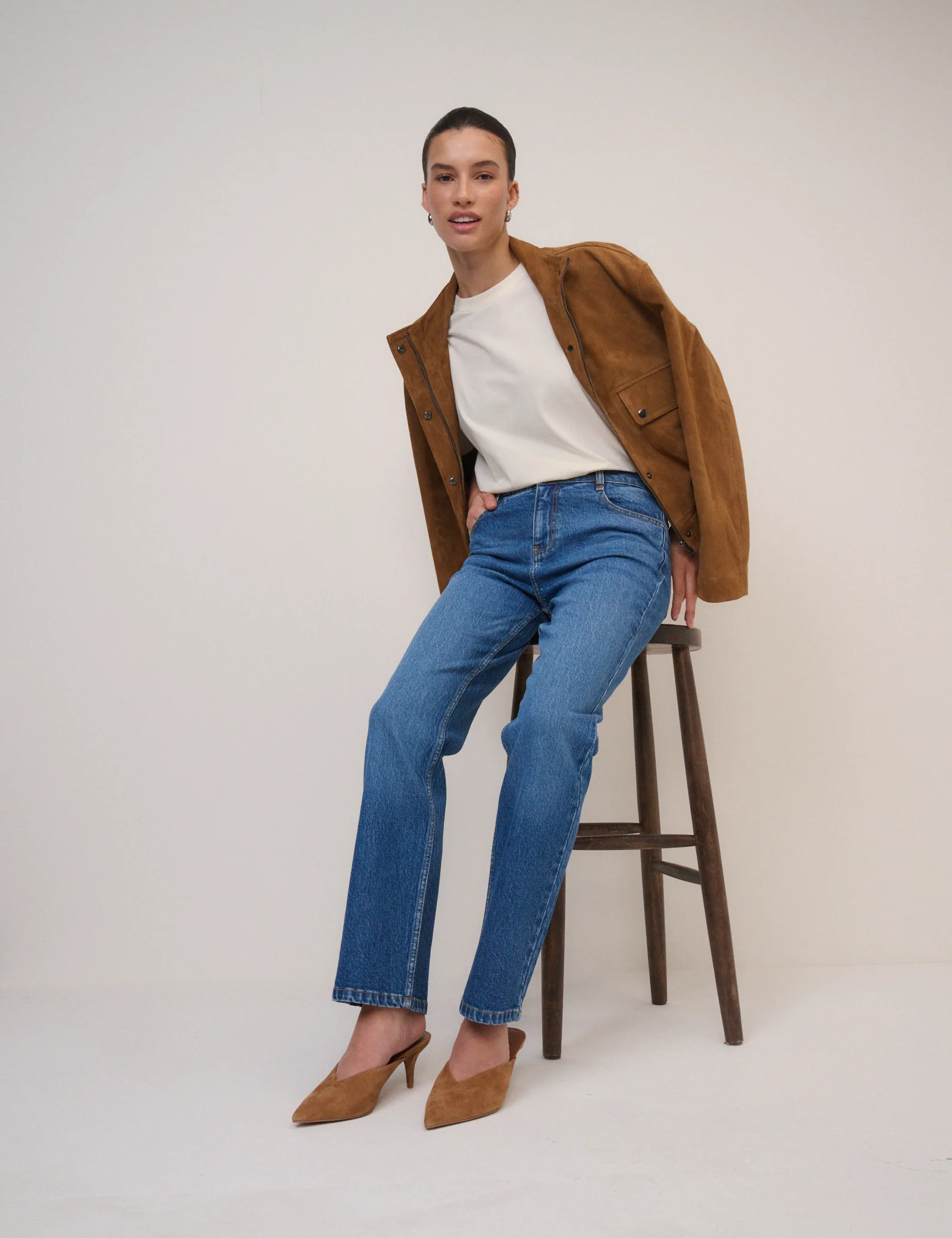 Blue Straight Leg Hoxton Jeans - Image 4