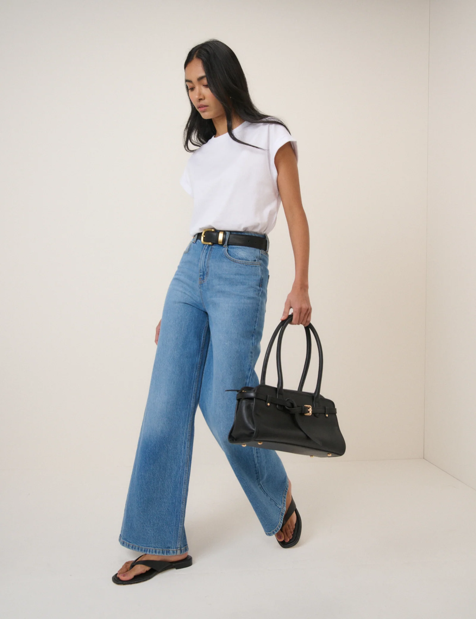 Blue High Rise Soho Wide Leg Jeans - Image 4