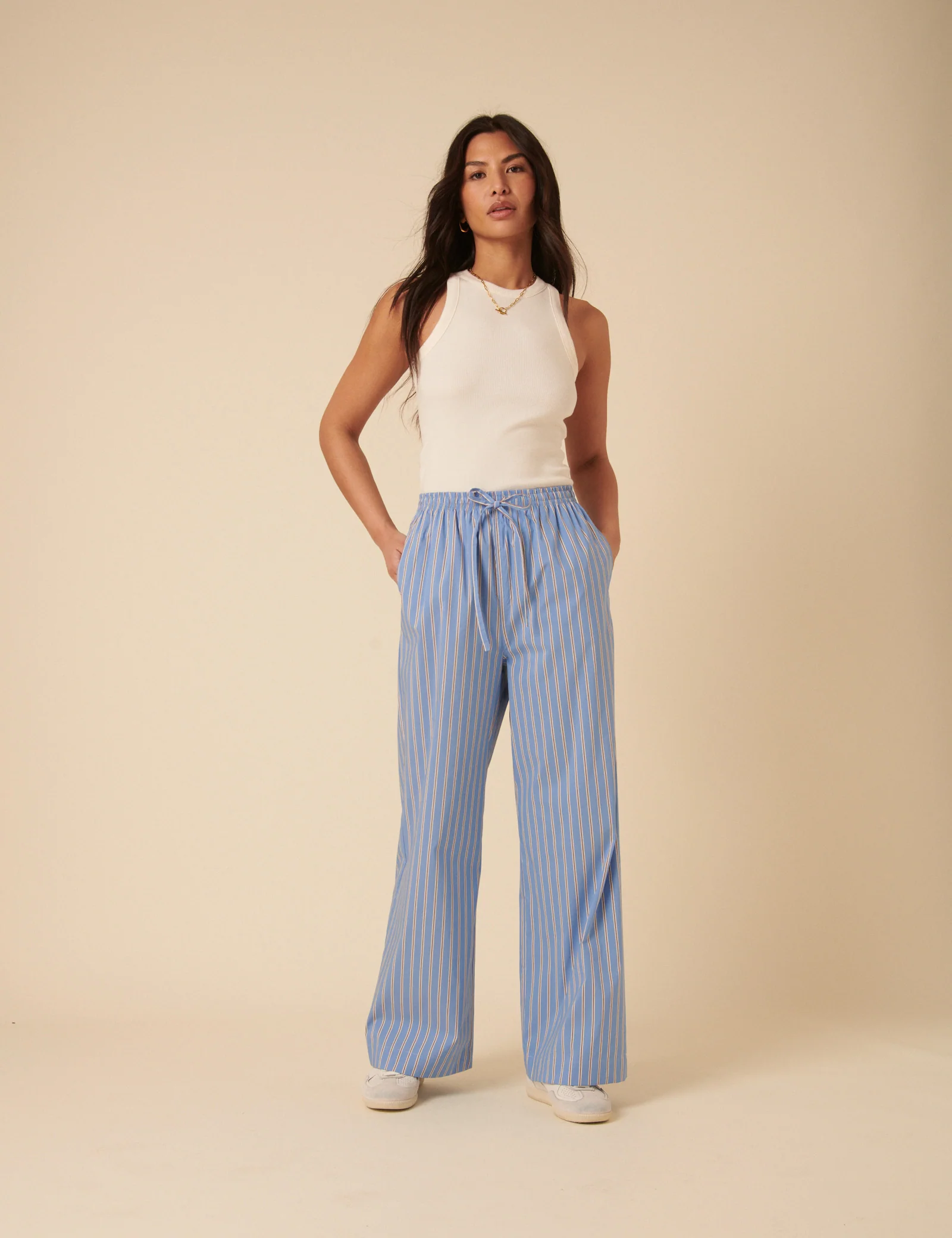Blue Striped Shona Trousers - Image 4