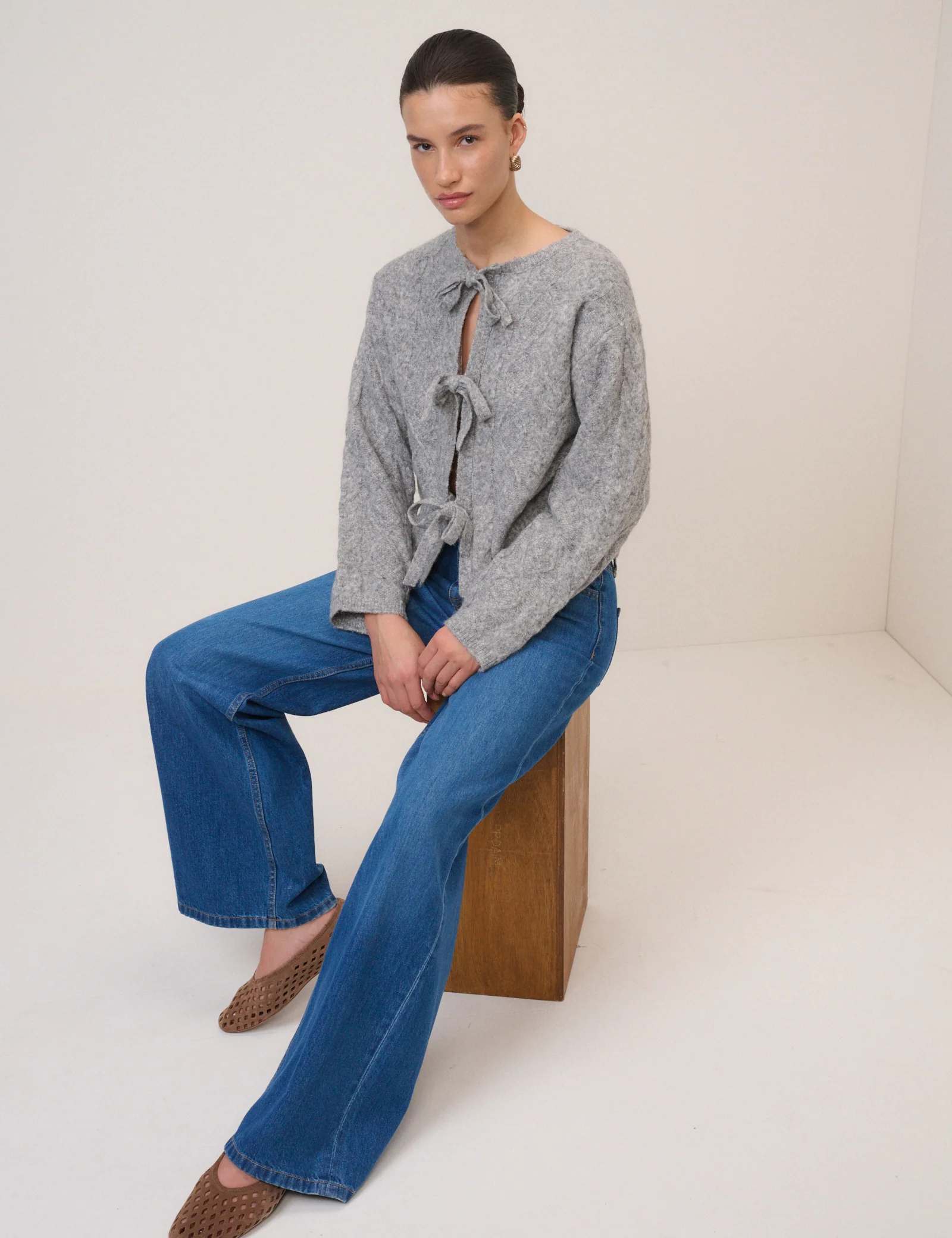 Blue Mid Rise Carnaby Wide Leg Jeans - Image 4