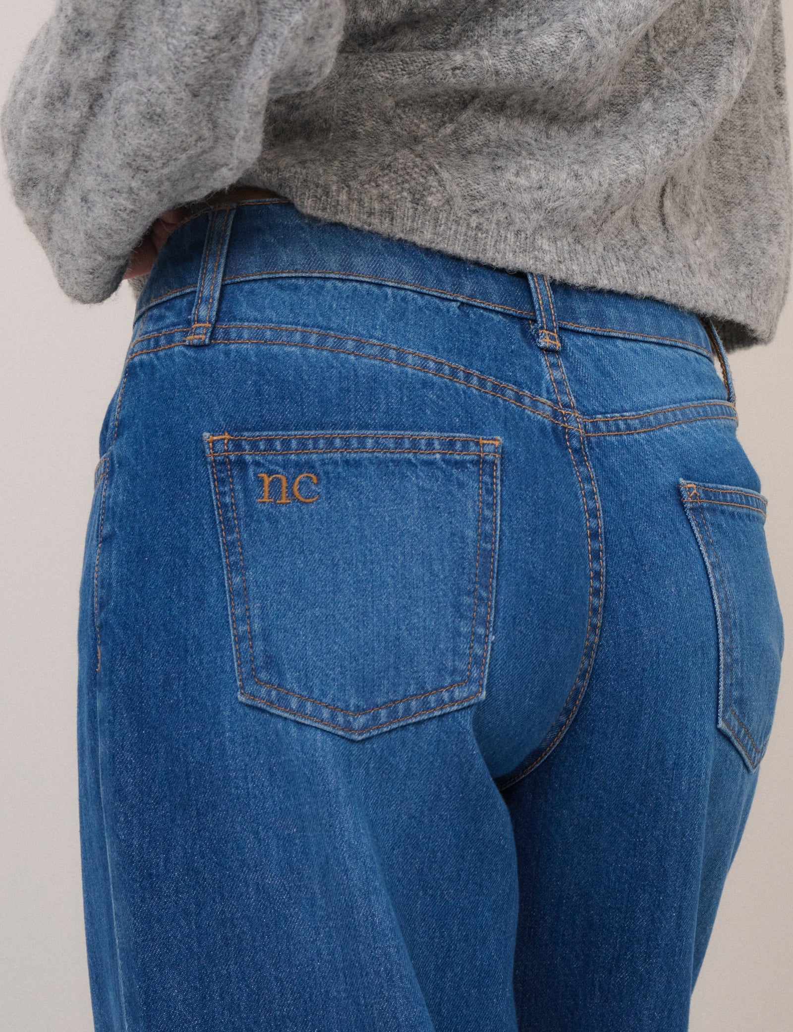 Blue Mid Rise Carnaby Wide Leg Jeans - Image 5