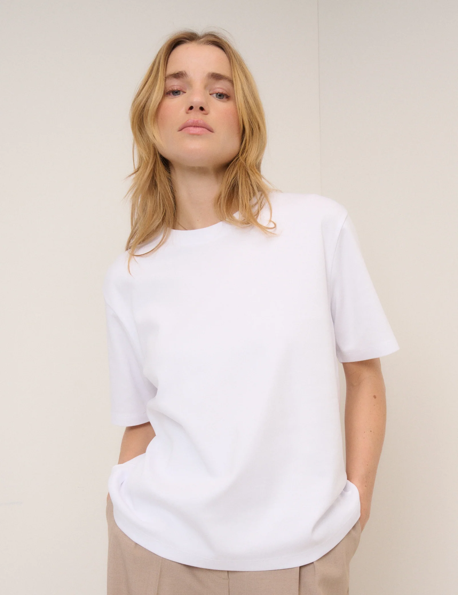 White Boxy Fit T-Shirt - Image 4