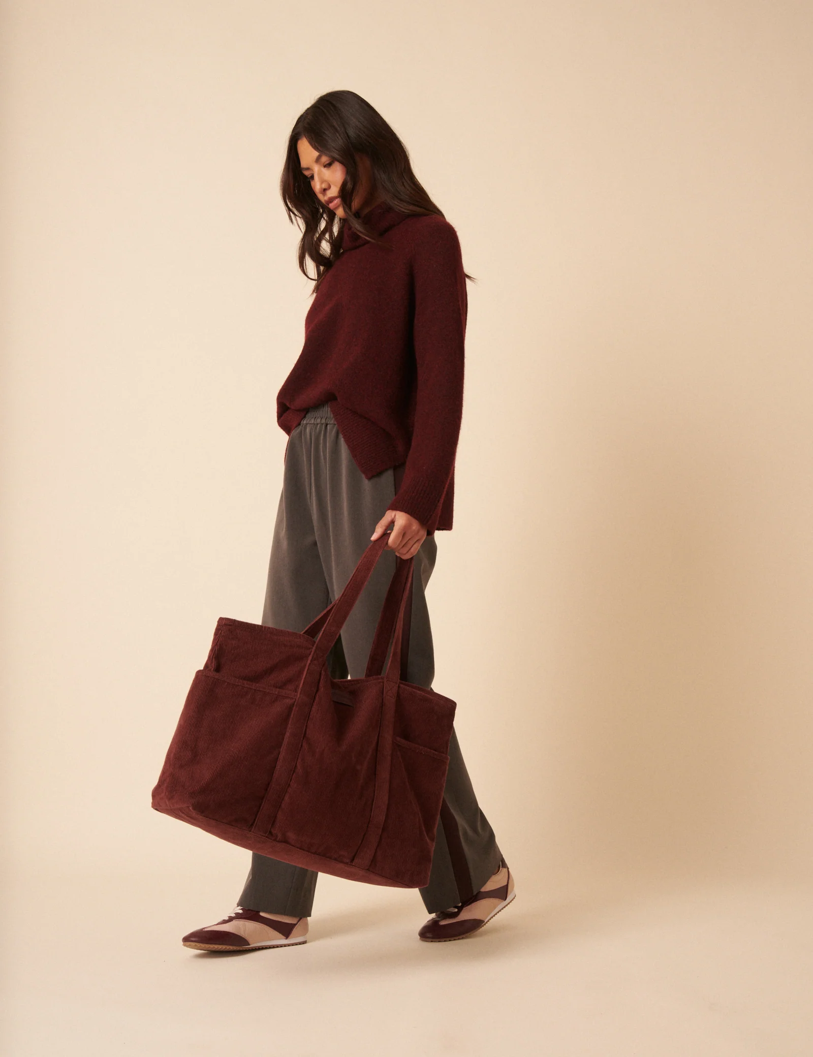 Brown Cord Tote Bag - Image 3