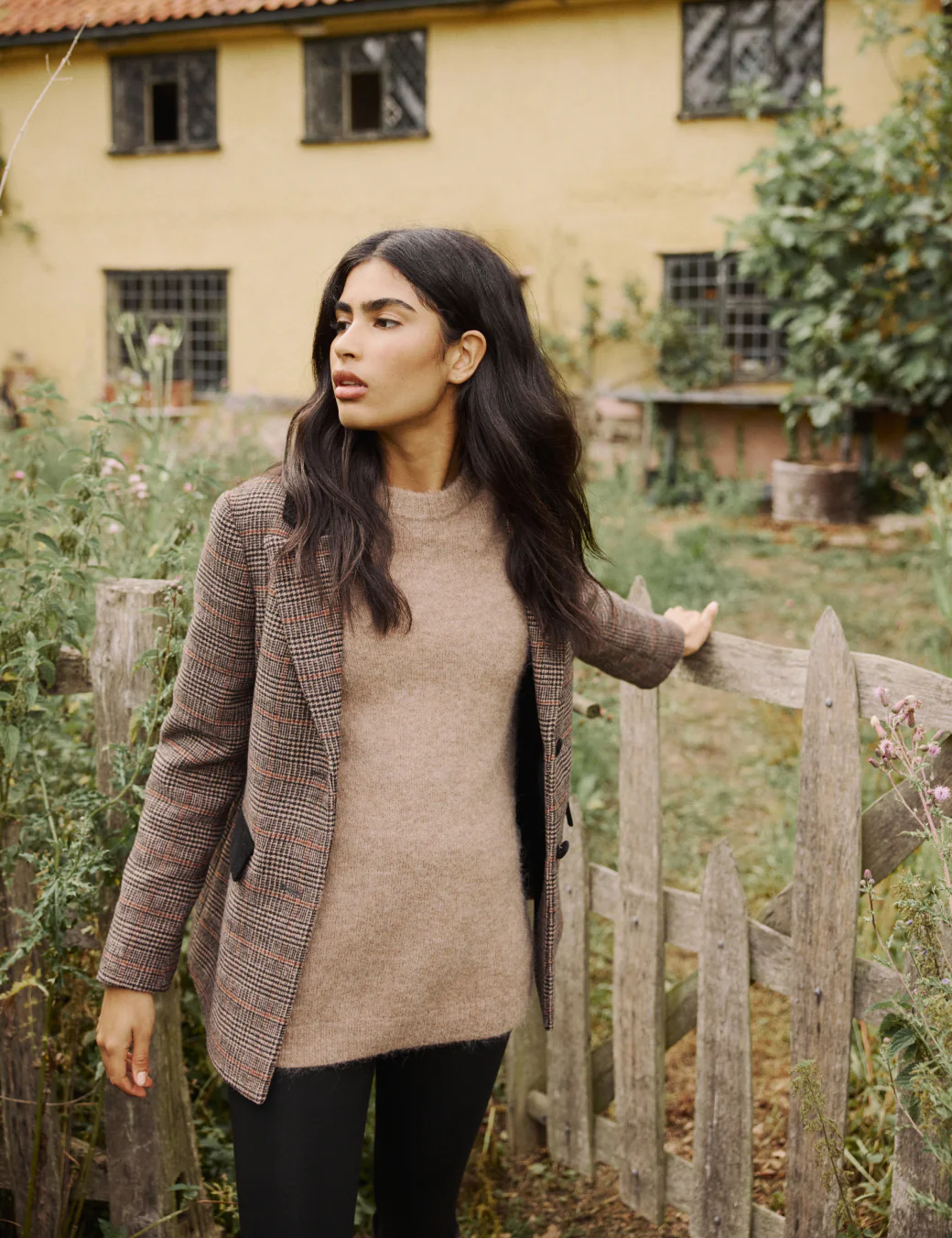 Brown Fluffy Alpaca and Wool Blend Oversized Jumper - Image 2