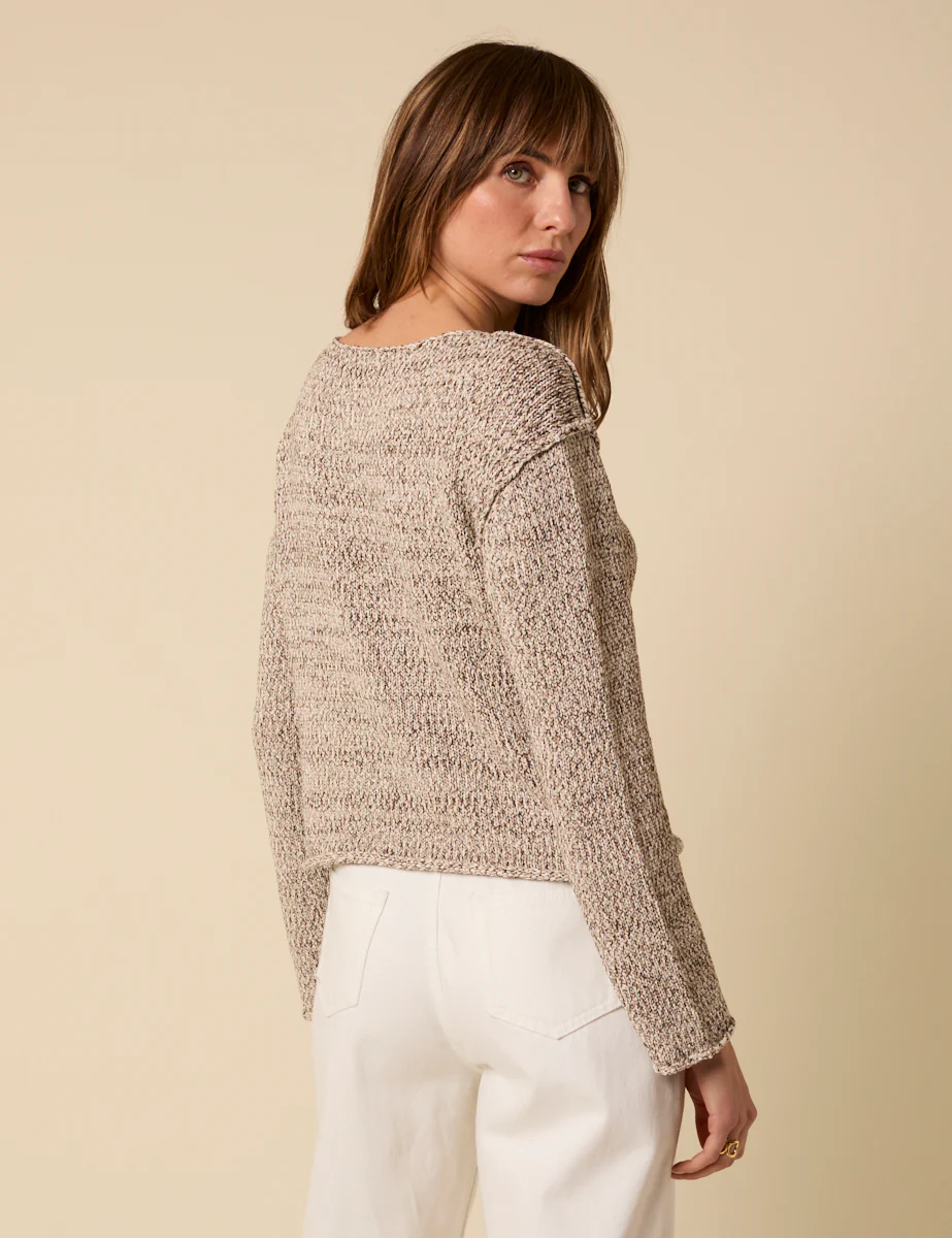 Brown Boat Neck Knitted Jumper - Image 5