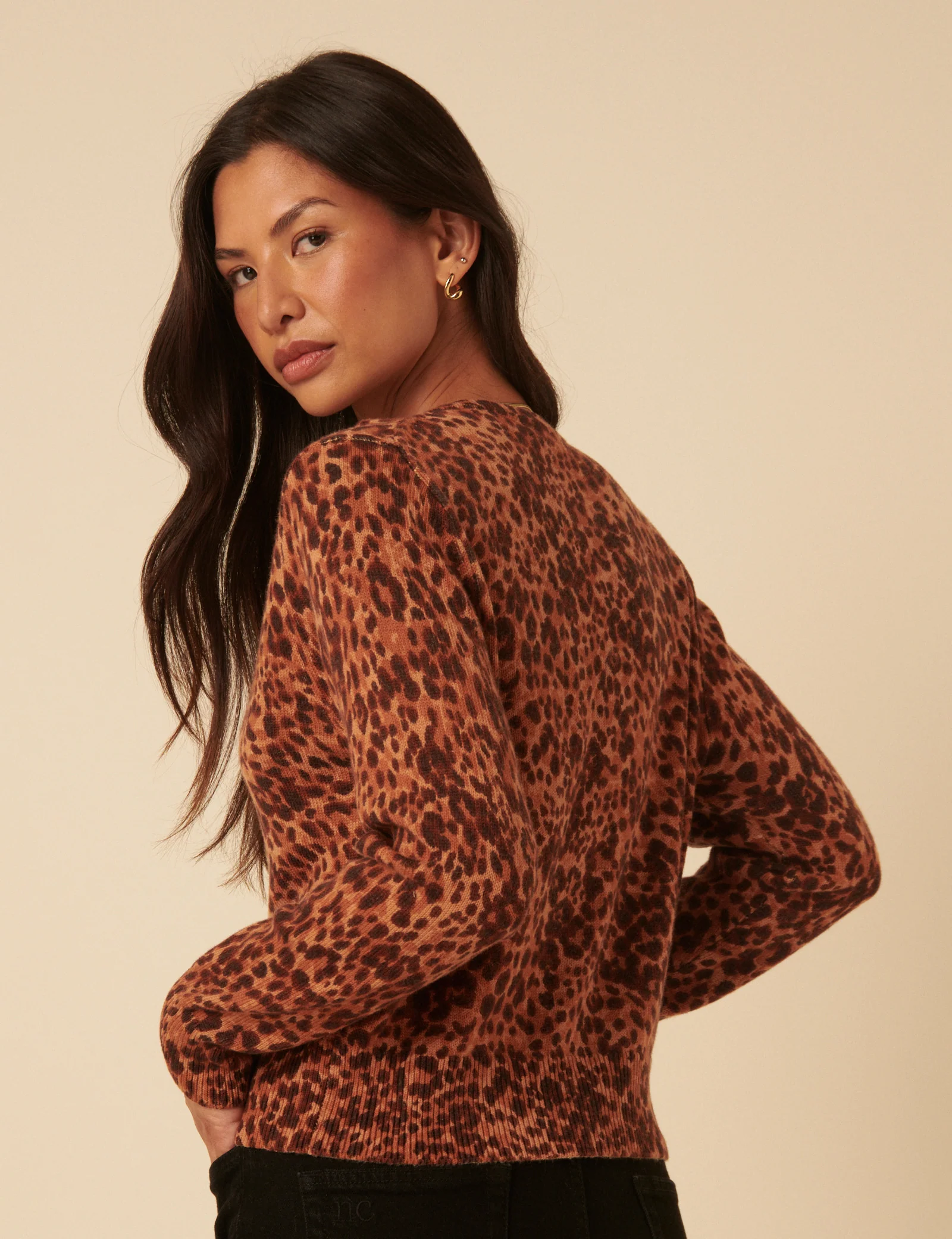 Brown Leopard Print Cardigan - Image 5