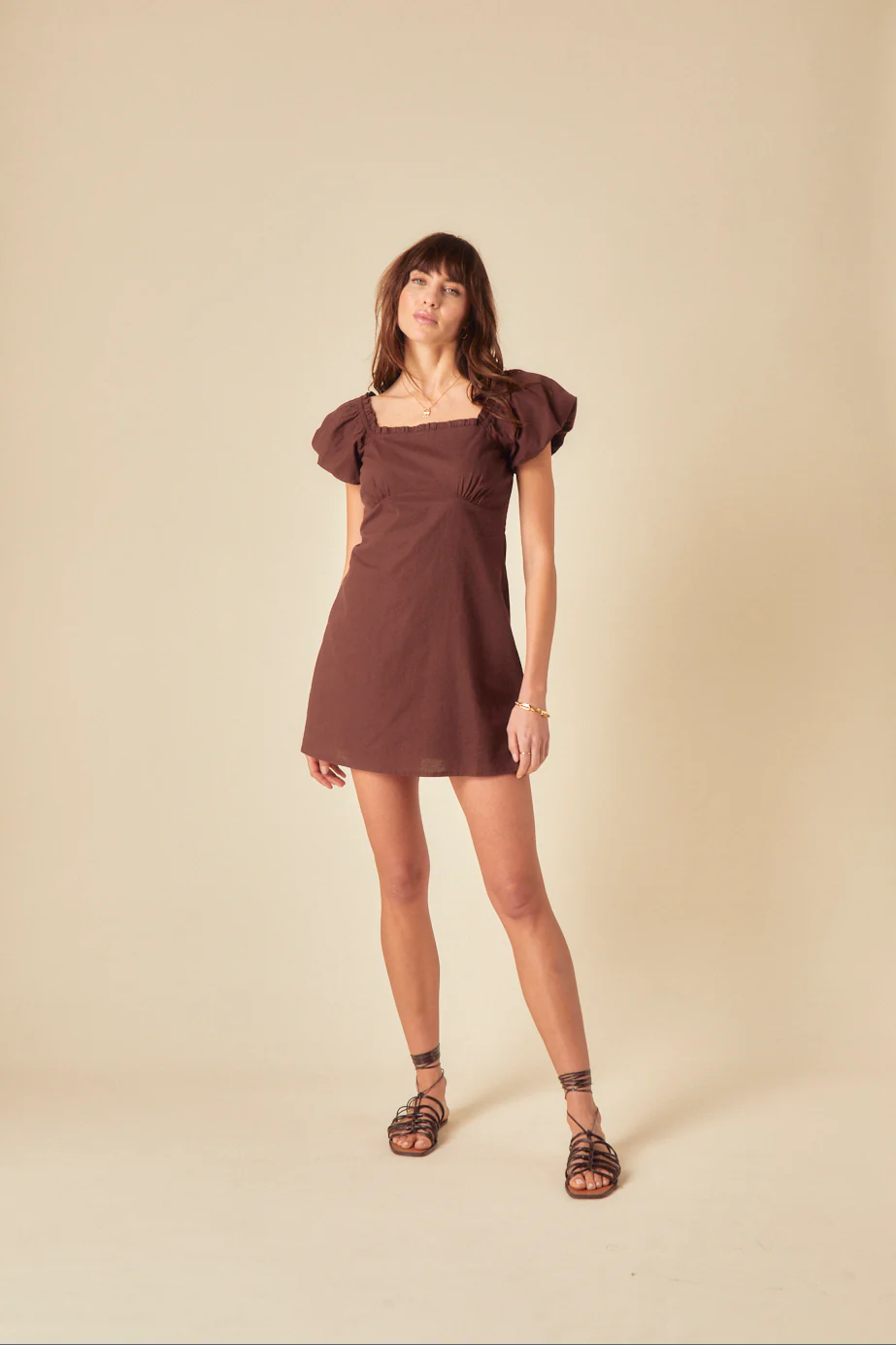 Brown Ramona Mini Dress - Image 3