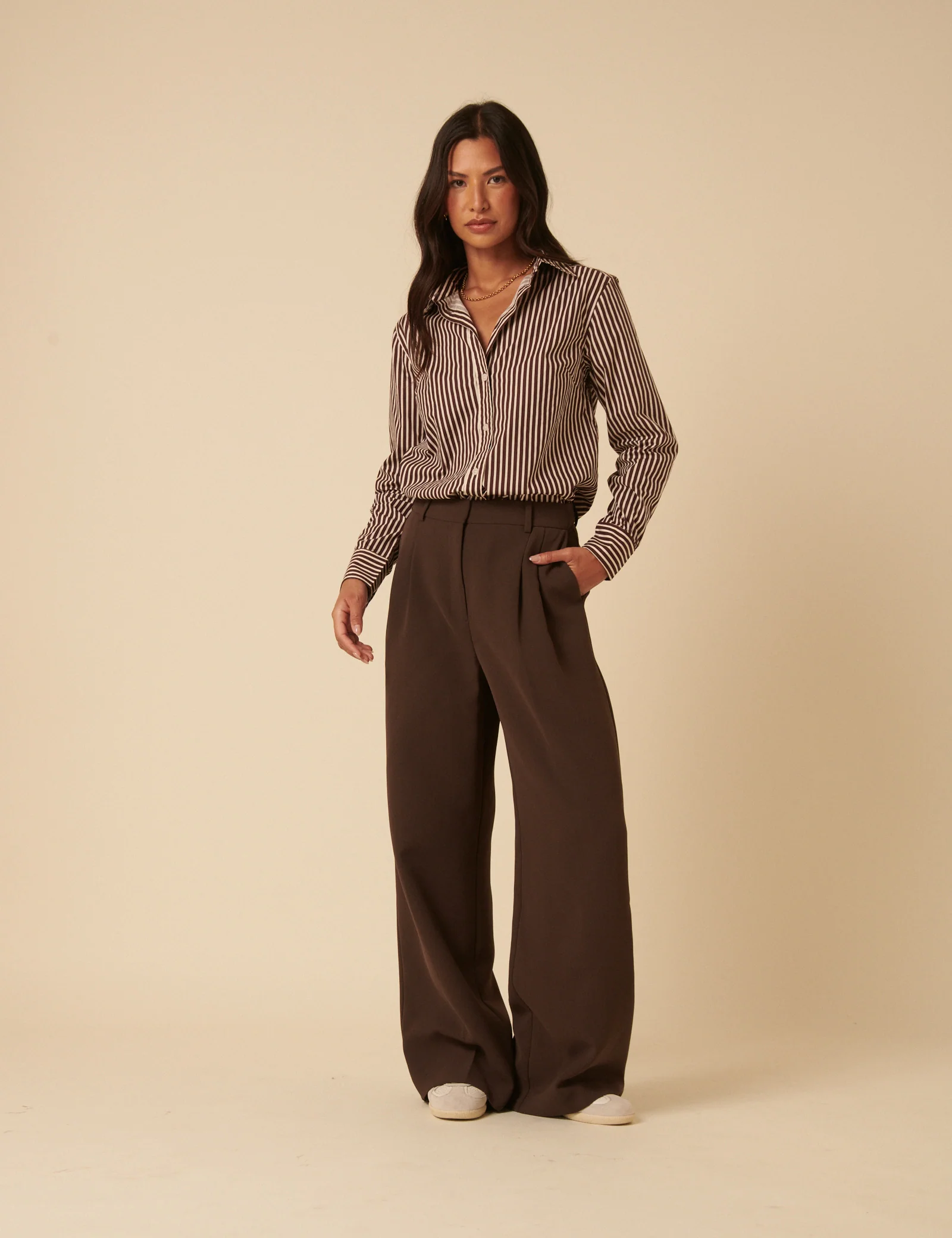 Brown Striped Shirt - Image 3