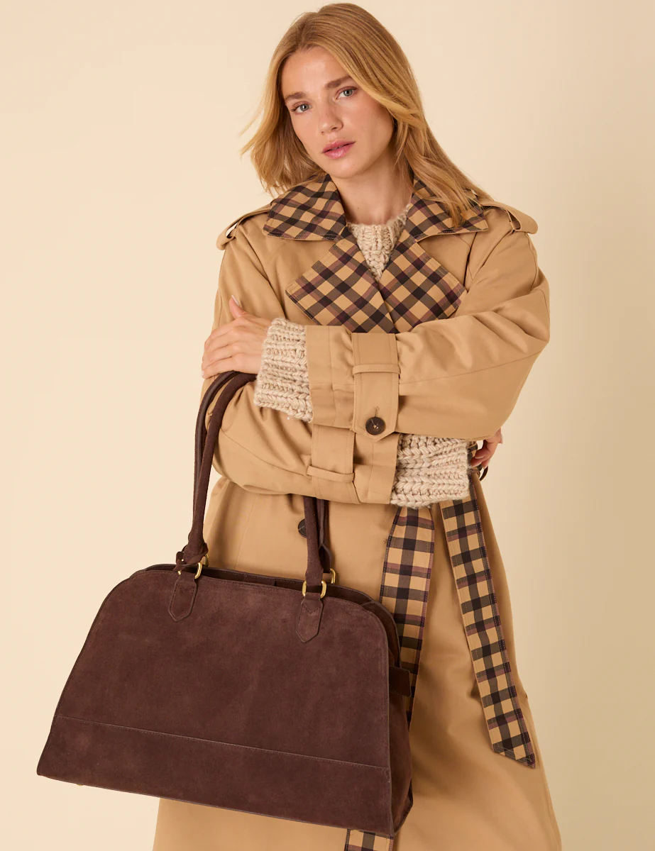 Brown Suede Shoulder Bag - Image 4