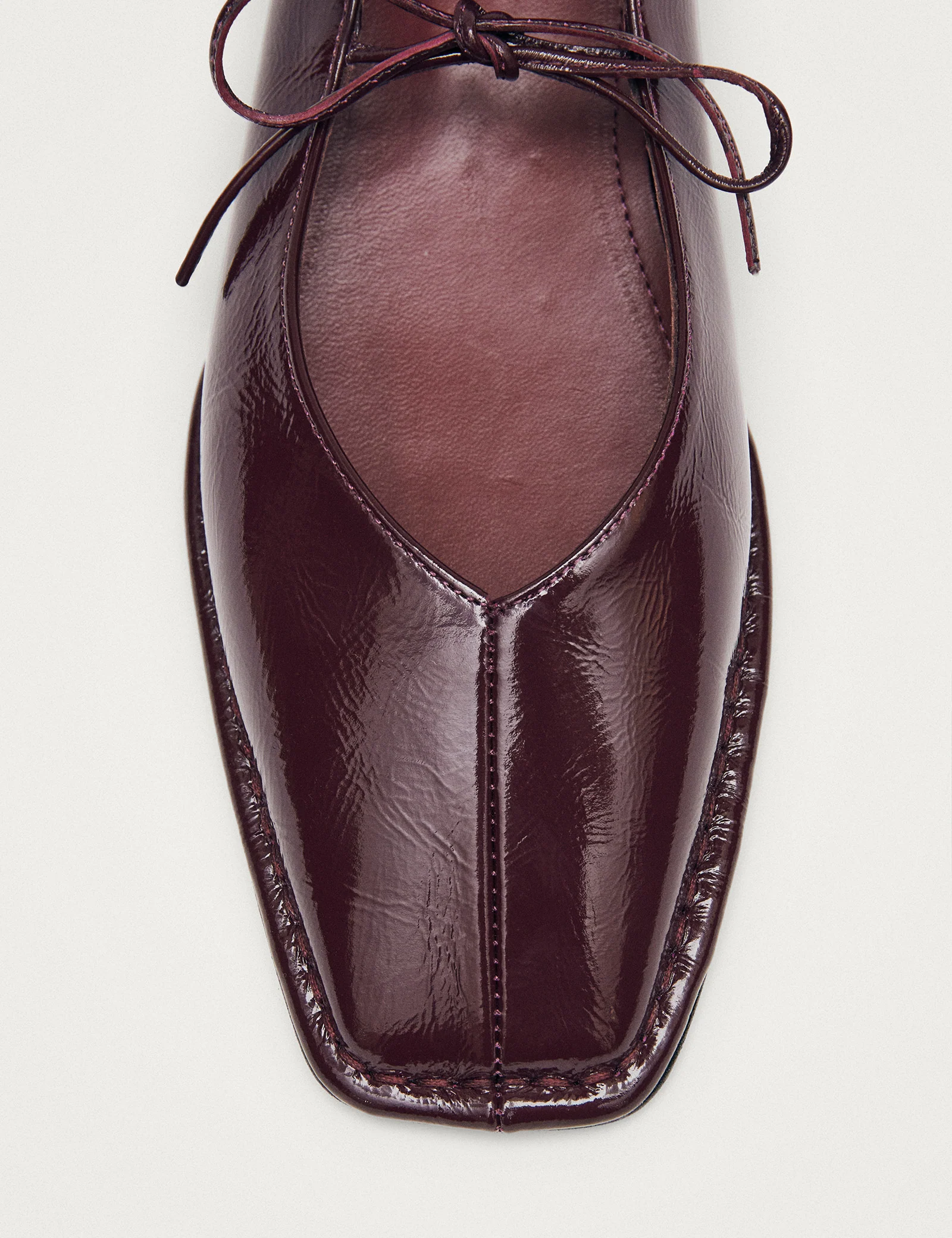 Alohas Burgundy Leather Ballet Flats - Image 3