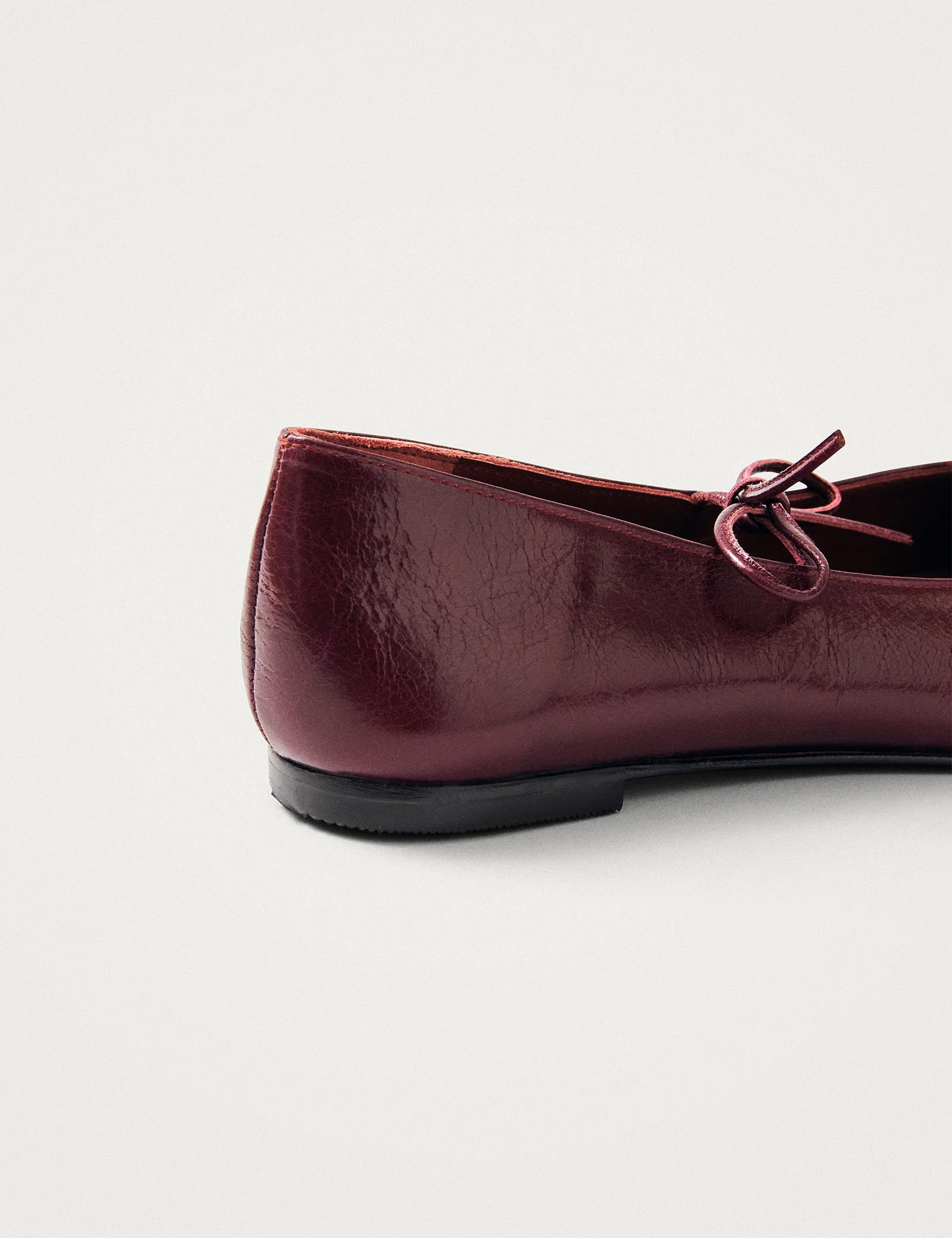Alohas Burgundy Leather Ballet Flats - Image 4