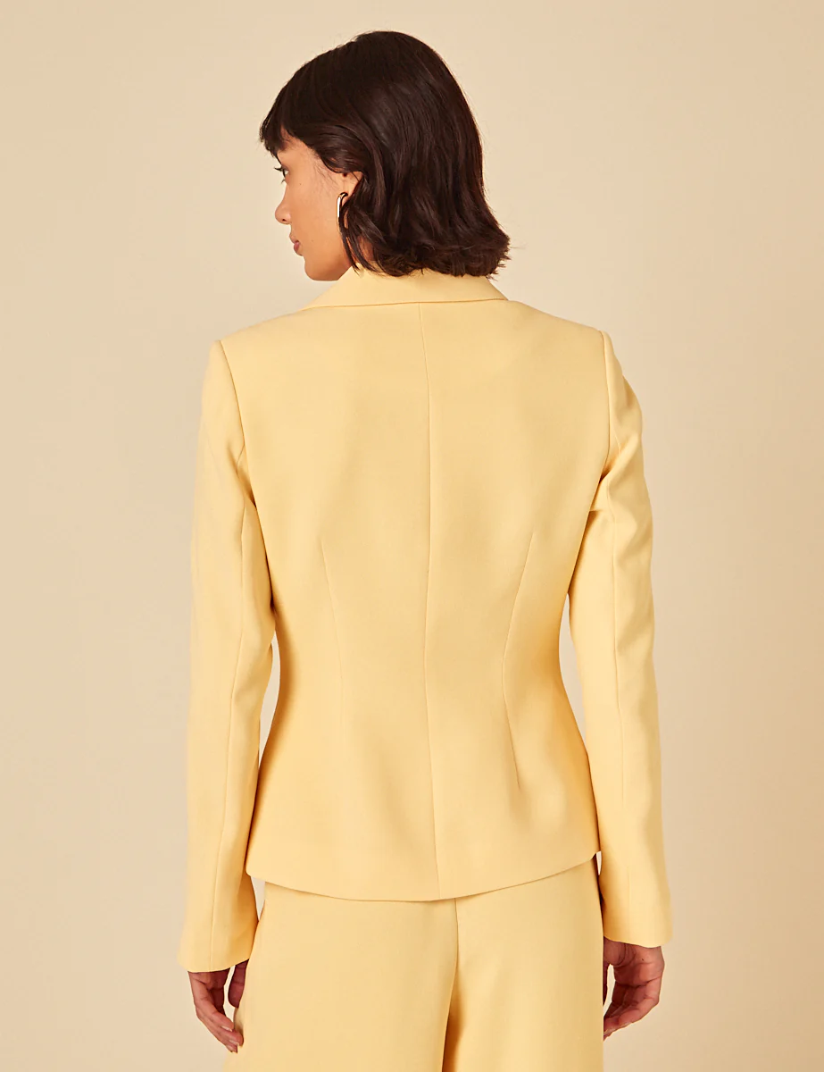 Butter Yellow Tailored Blazer - Image 4