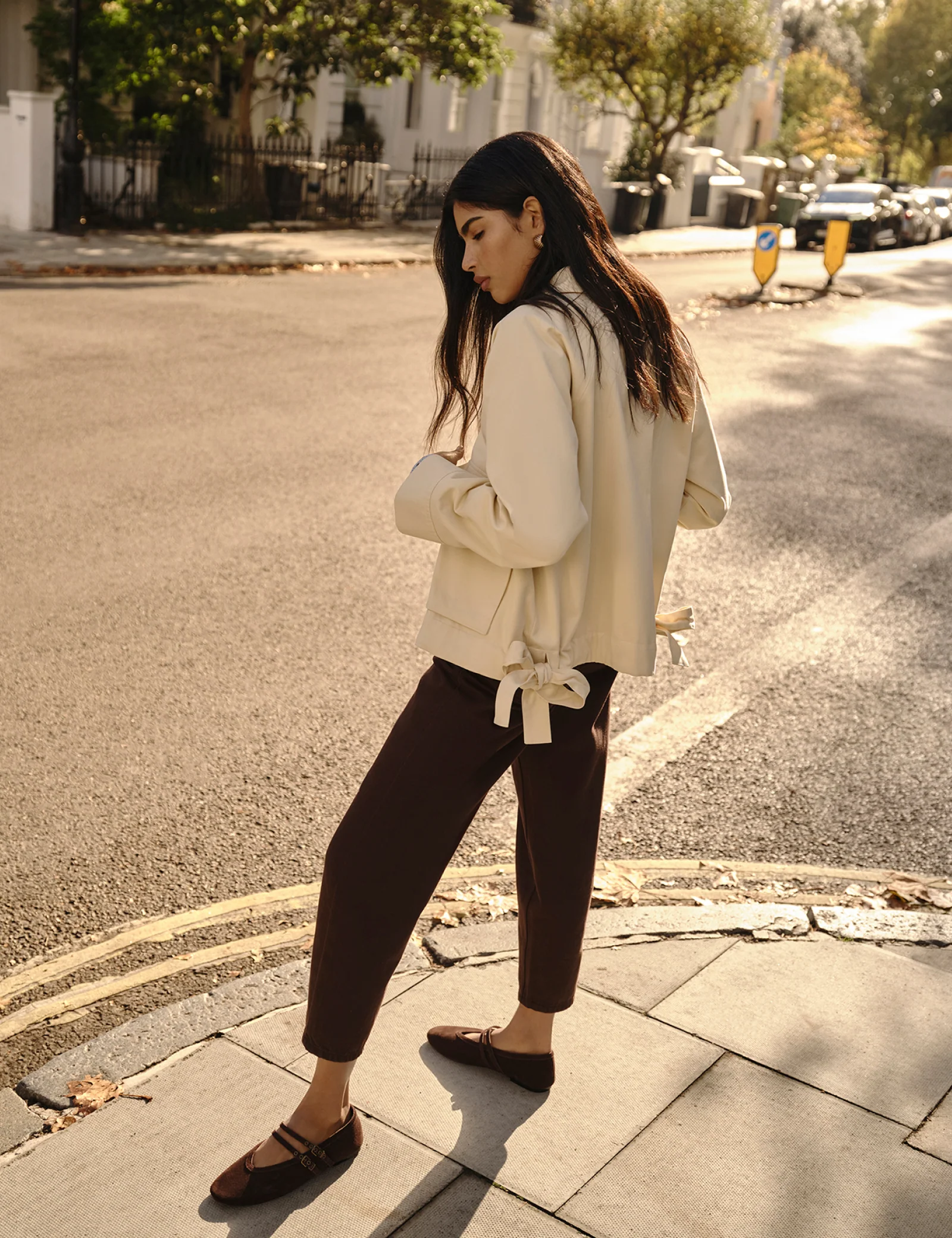 Butter Yellow Bow Detail Jacket - Image 2