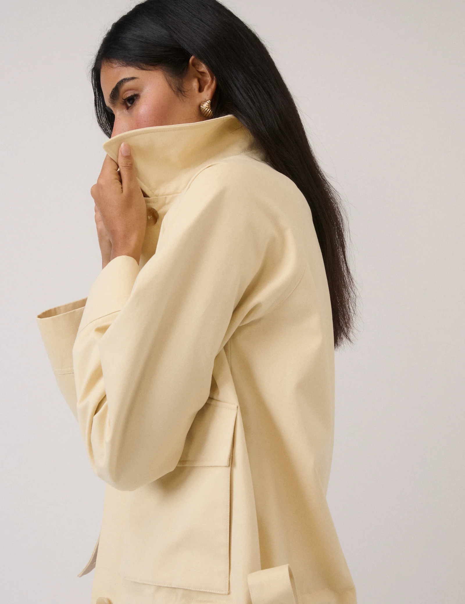 Butter Yellow Bow Detail Jacket - Image 6