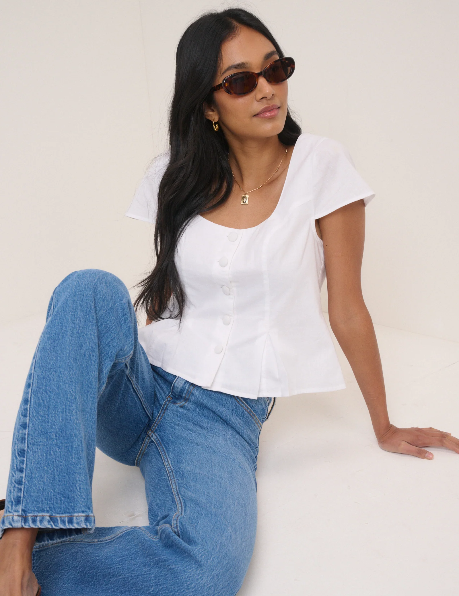 White Waistcoat Blouse - Image 4