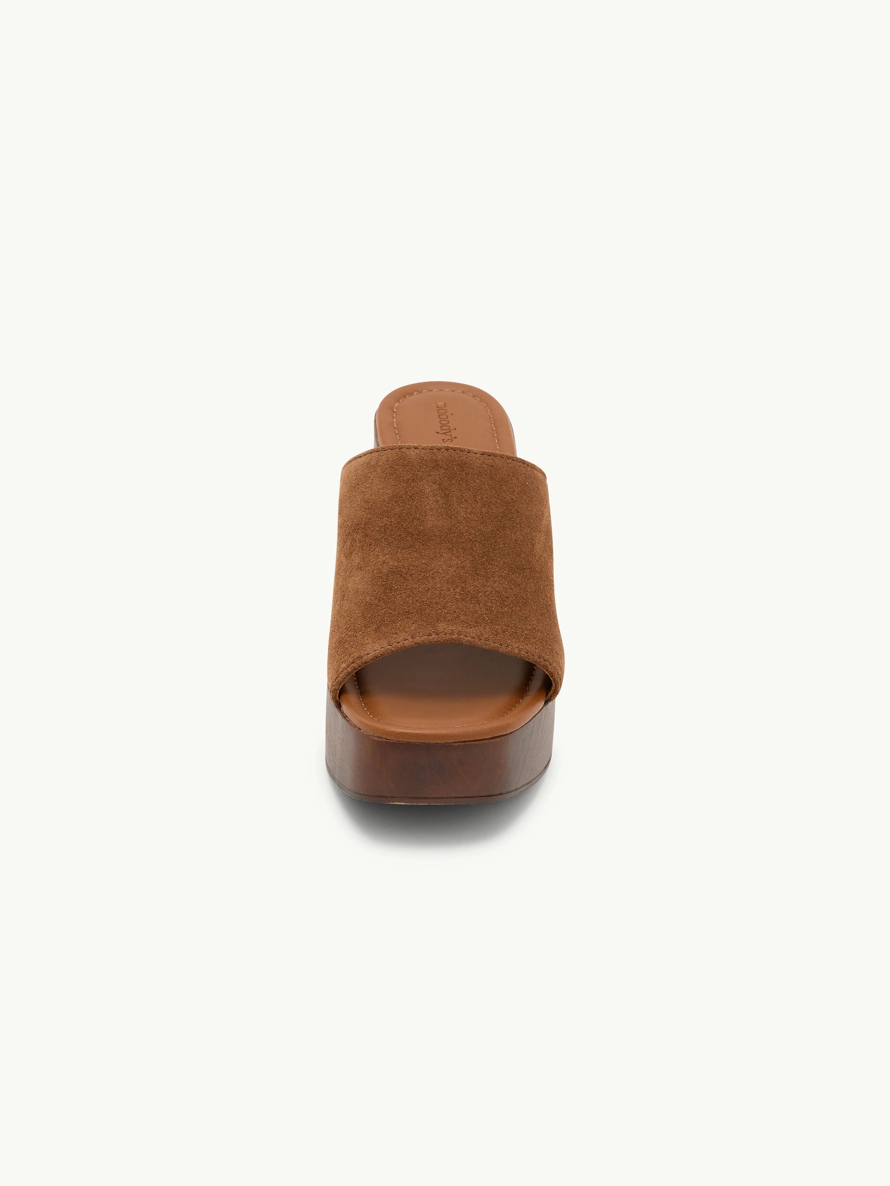 Tan Chunky 70's Platform Heels - Image 4
