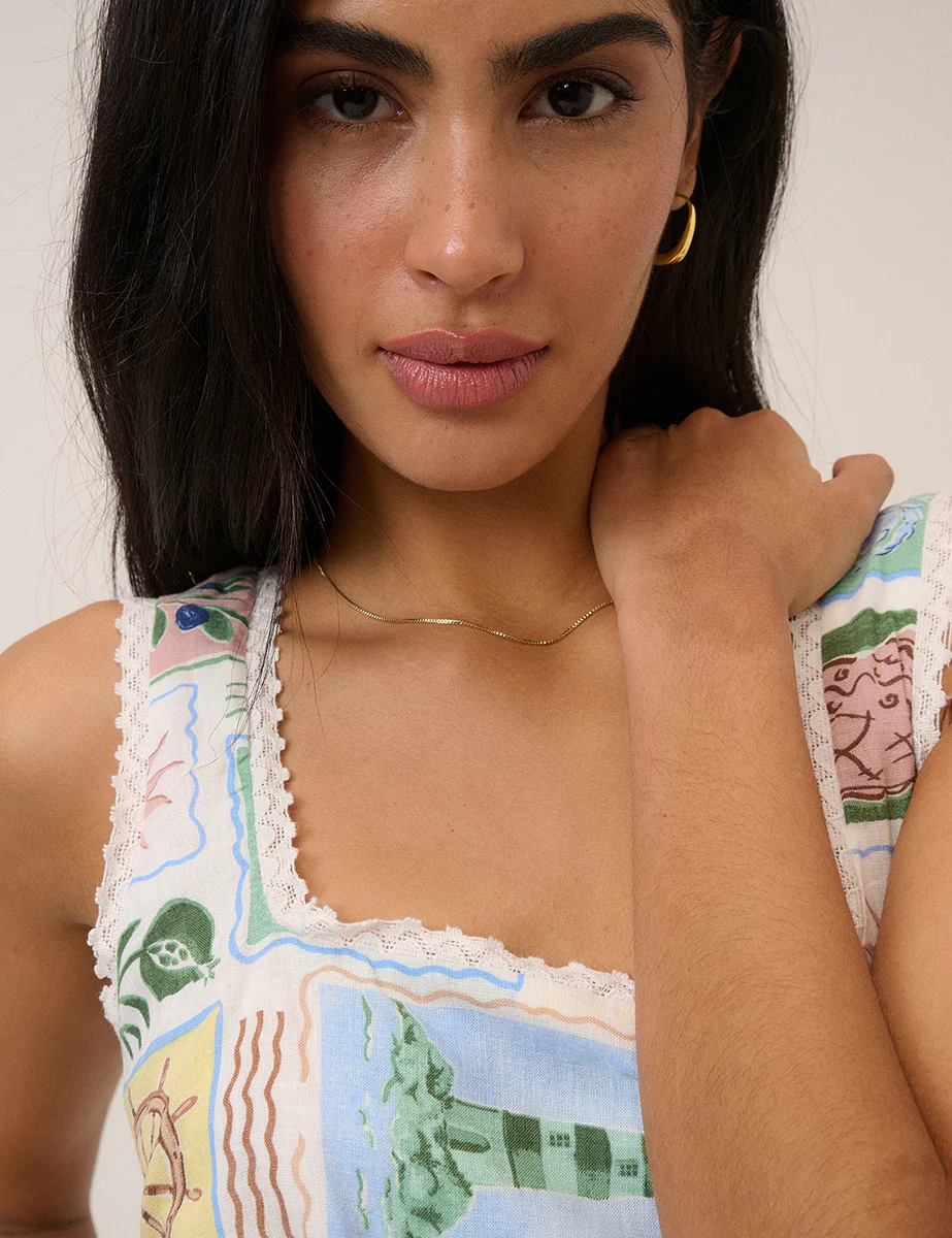 White Print Ciara Mini Dress - Image 5
