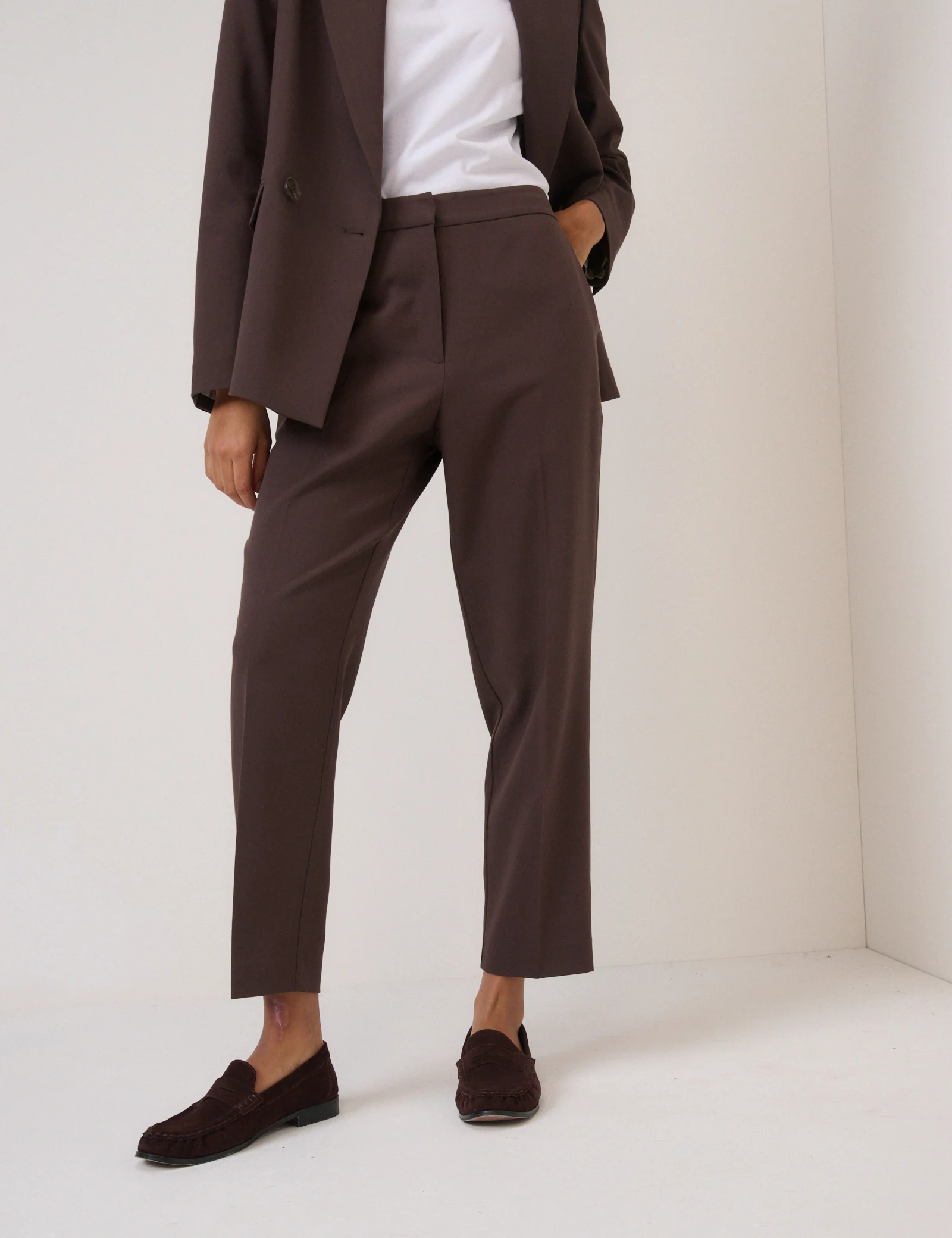 Brown Cigarette Trousers - Image 2