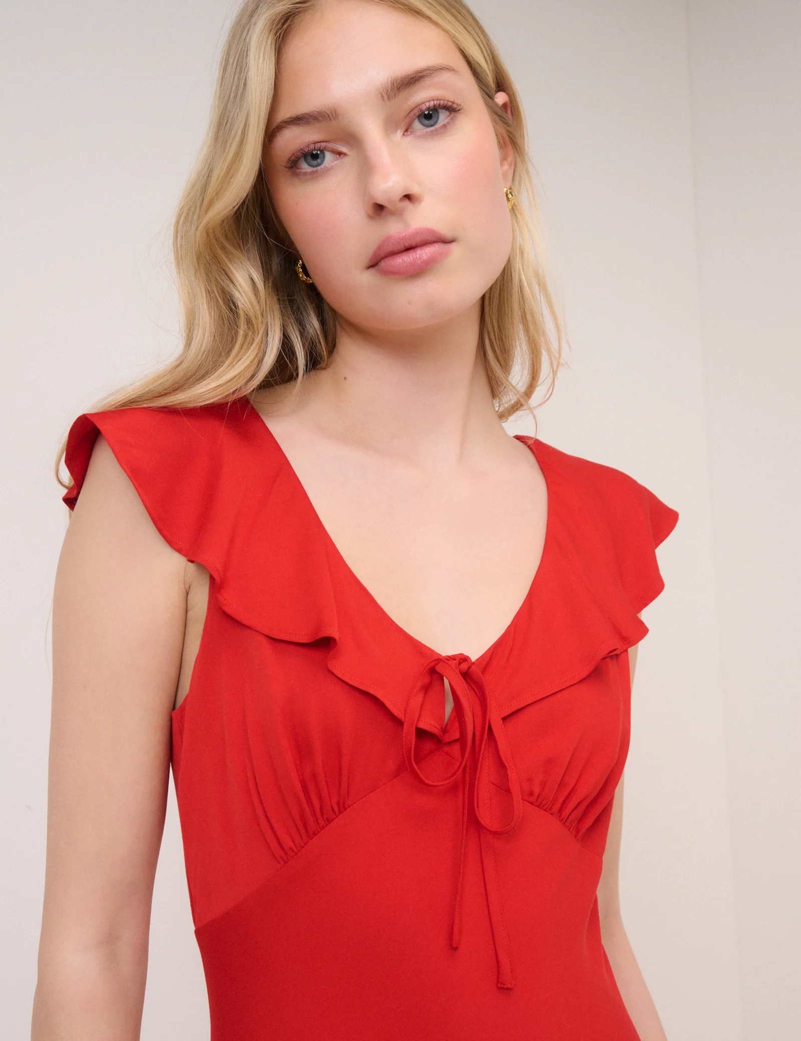 Red Cleo Midi Slip Dress - Image 4