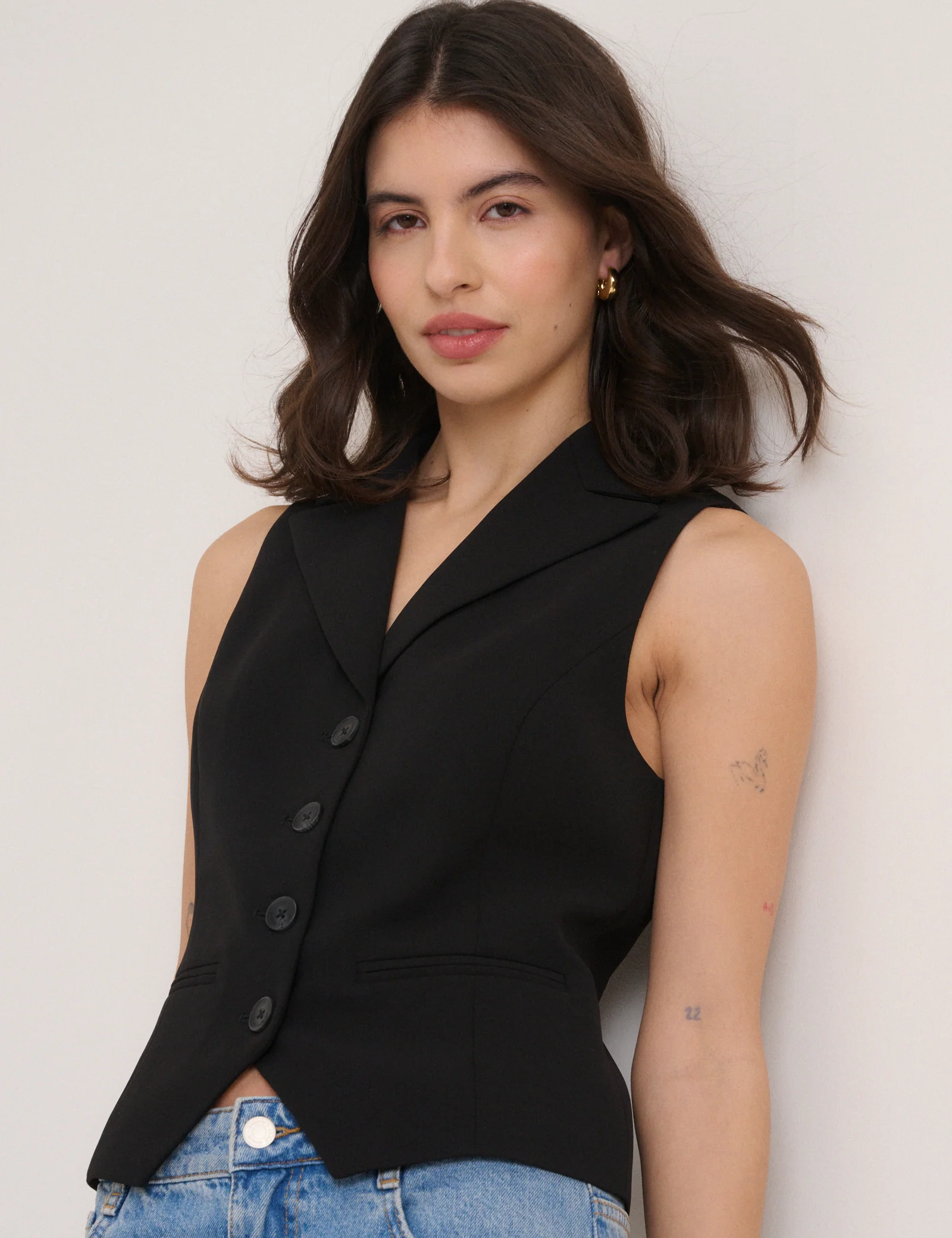 Black Collar Waistcoat